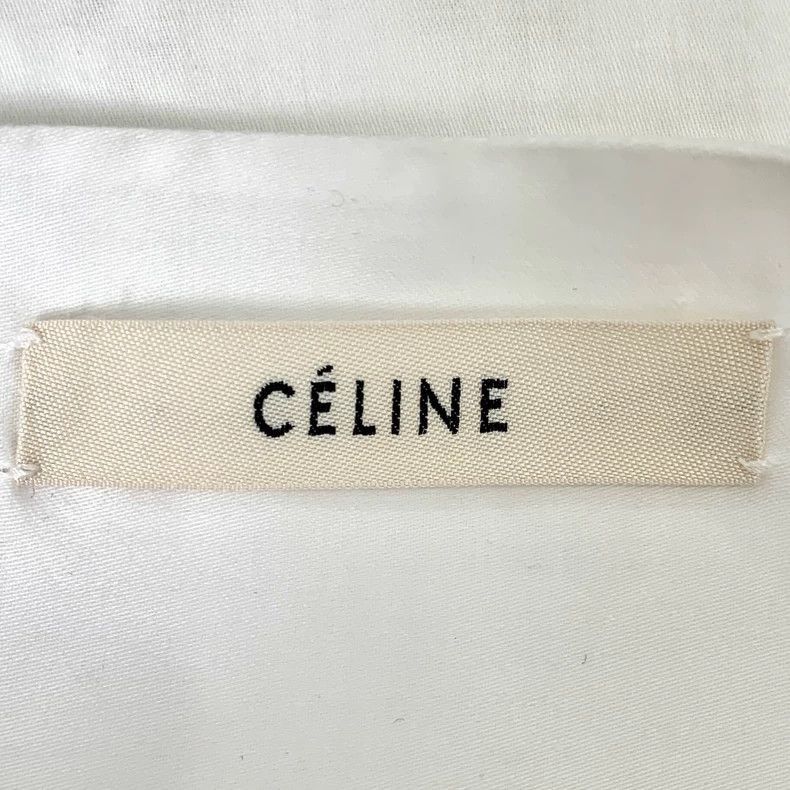 Celine White Lace Cotton Long Sleeve Shirt Size US S / EU 44-46 / 1 - 5 Thumbnail
