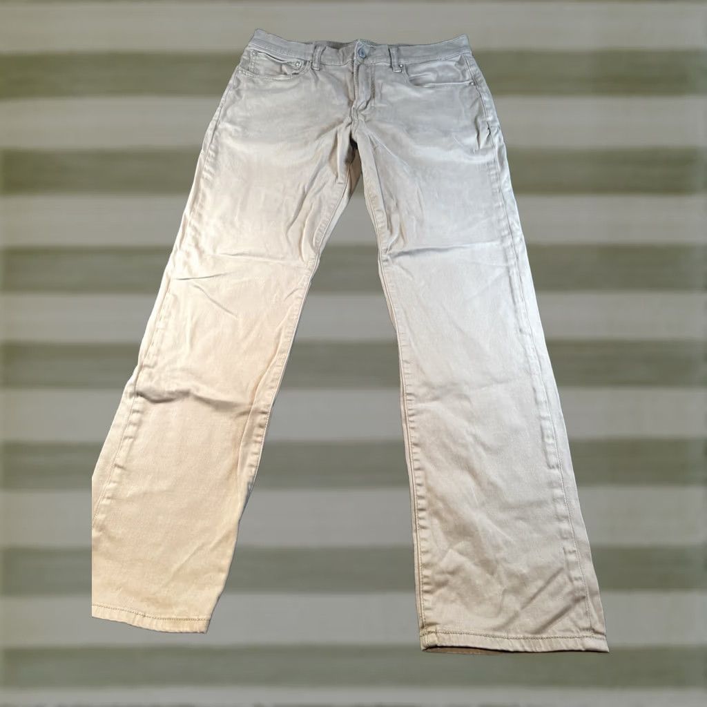 Lucky Brand Jeans 223 Straight Men's 32x30 Comfort Stretch Beige Cotton Blend Straight Jeans Mens Regular 32x30, Men's (Size 38)
