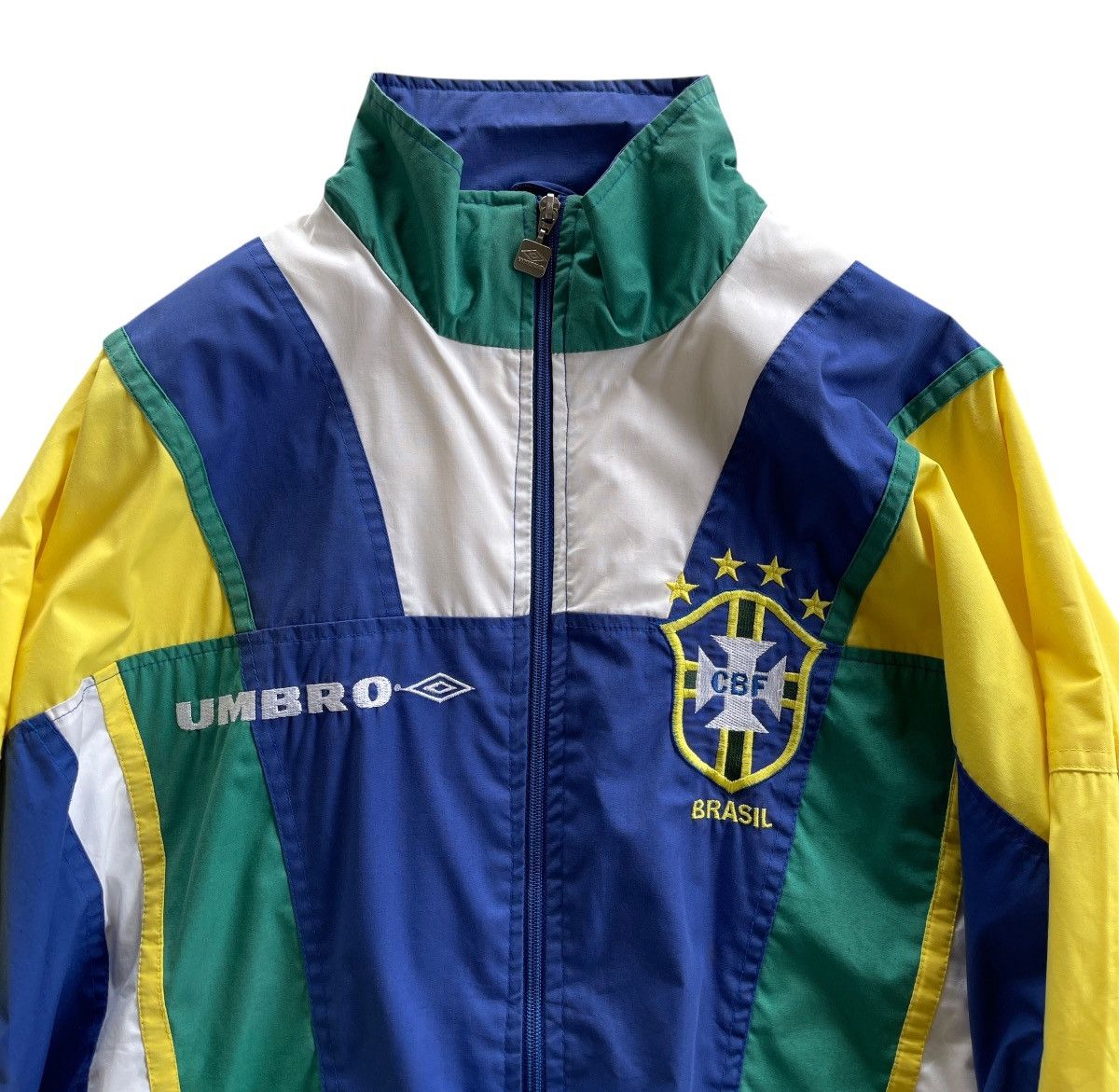 Vintage 1994-96 Brazil Umbro Tracksuit Jacket Size US L / EU 52-54 / 3 - 4 Thumbnail