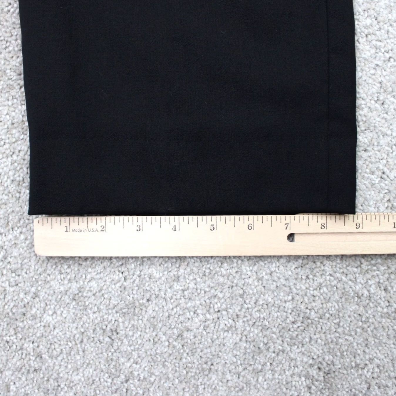 Saks Fifth Avenue Saks Fifth Avenue BLACK Label Pants Mens 36R Black Wool Flat Front Dress Pants Size US 36 / EU 52 - 4 Thumbnail
