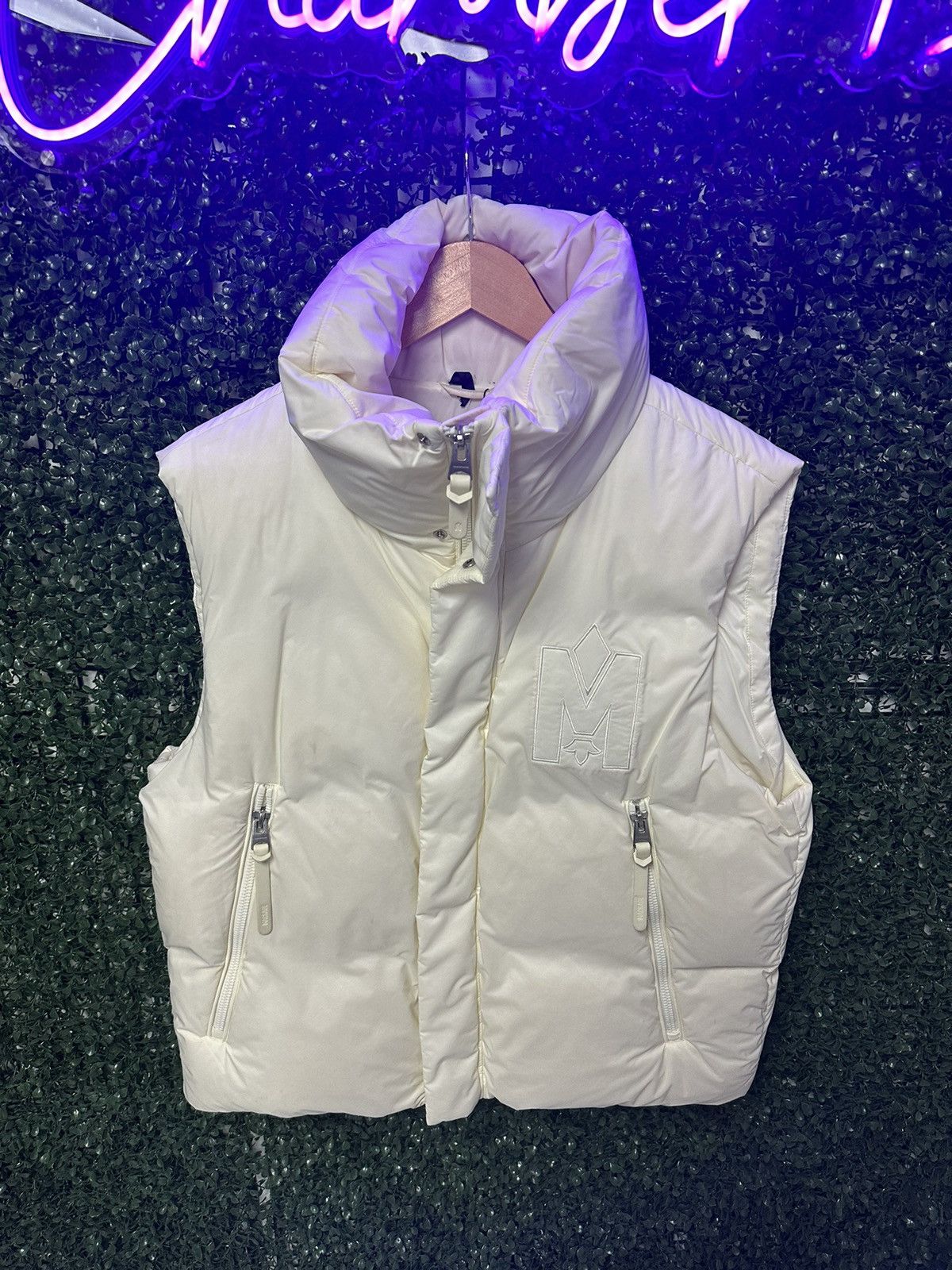 image of Kith x Mackage Vest White in Blue, Men's (Size XS)