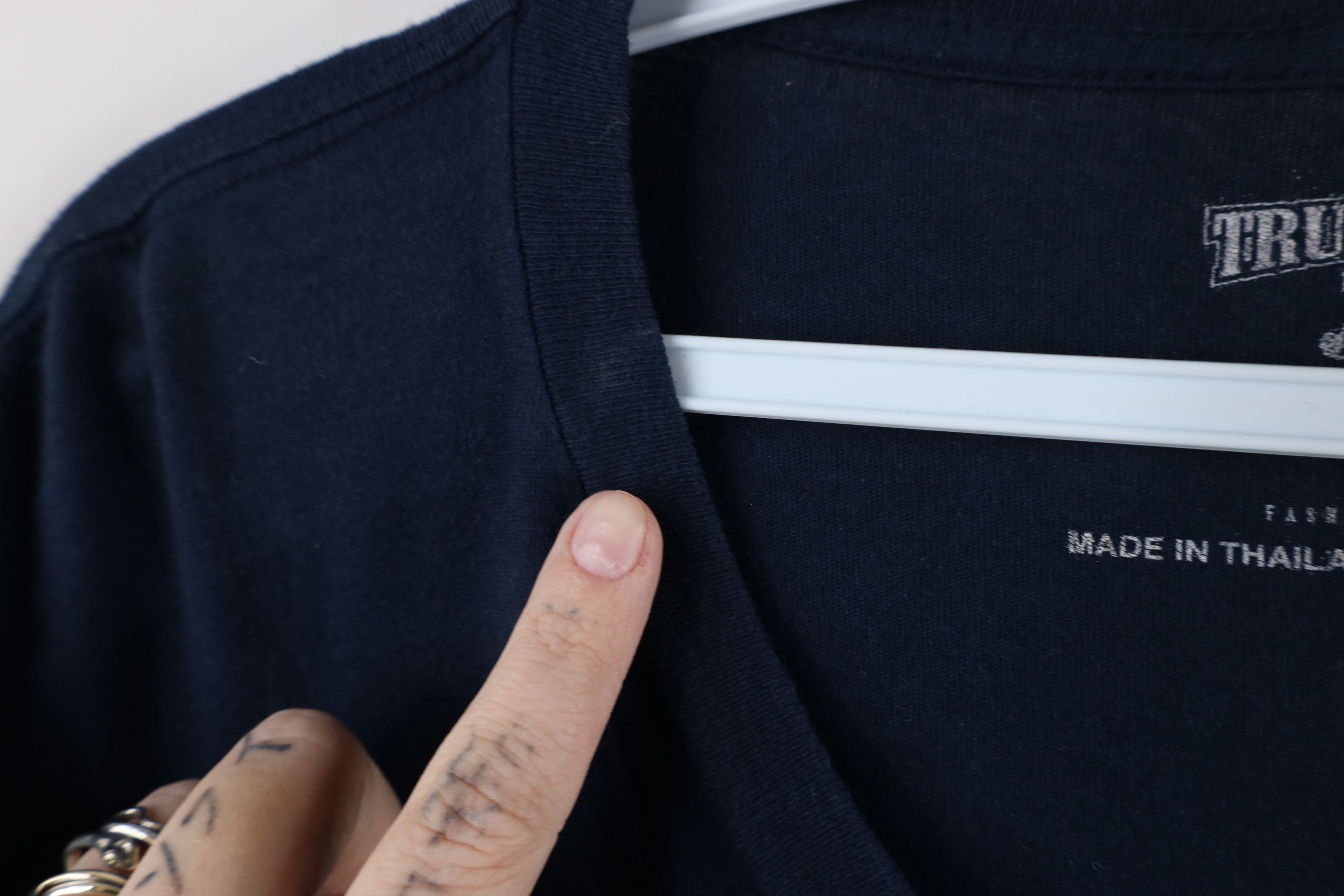 True Religion × Vintage True Religion Out Buddha Short Sleeve T-Shirt Navy Blue Size US XXL / EU 58 / 5 - 6 Thumbnail