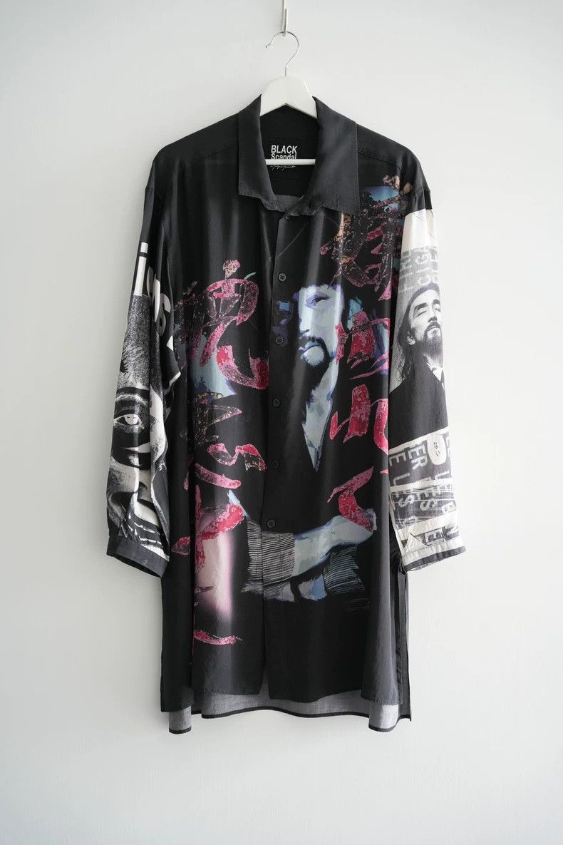 Yohji Yamamoto Yohji Yamamoto Yohji Yamamoto Printed Long Sleeve Shirt Size US M / EU 48-50 / 2 - 1 Thumbnail