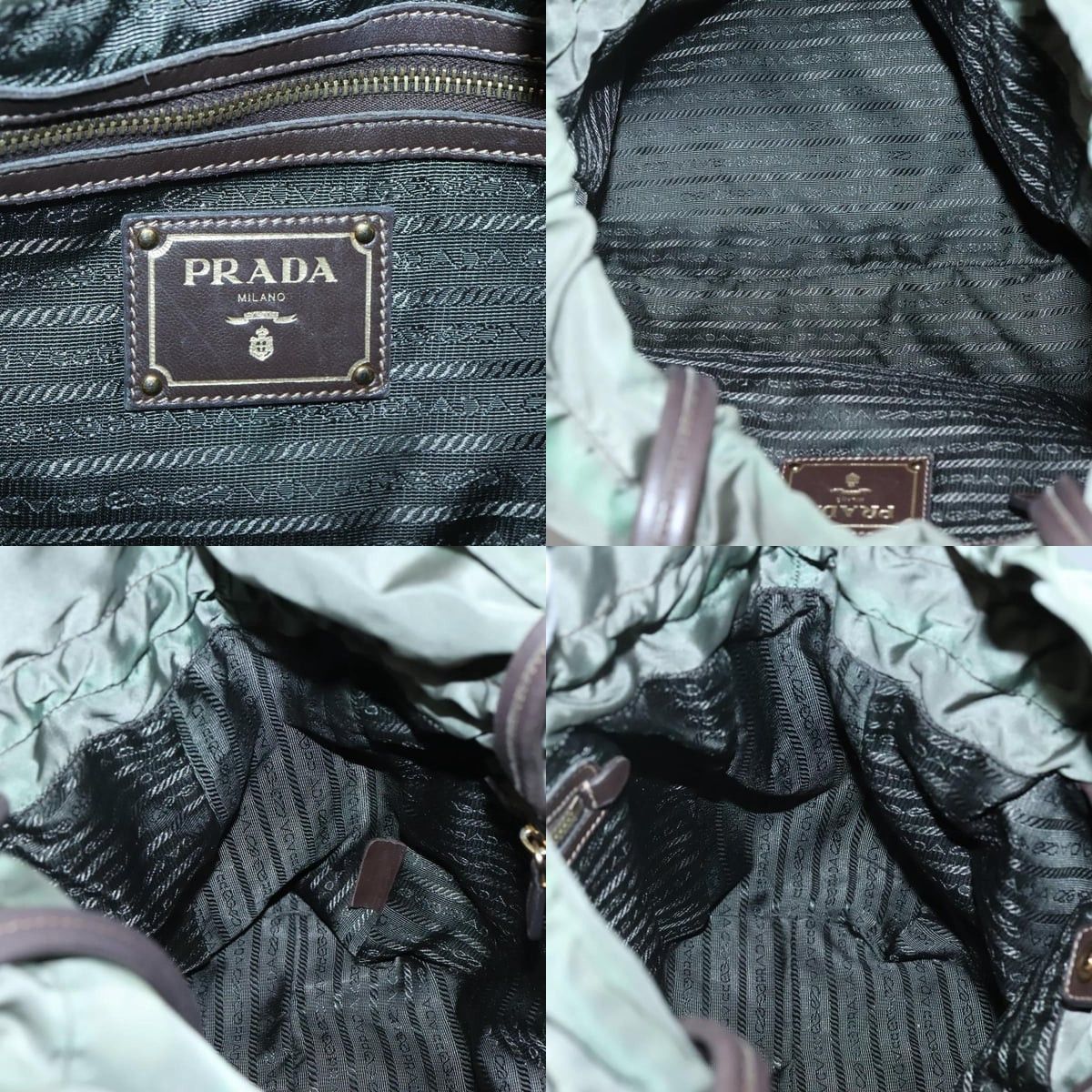 Prada PRADA Tote Bag Nylon Green Gold Size ONE SIZE - 11 Thumbnail