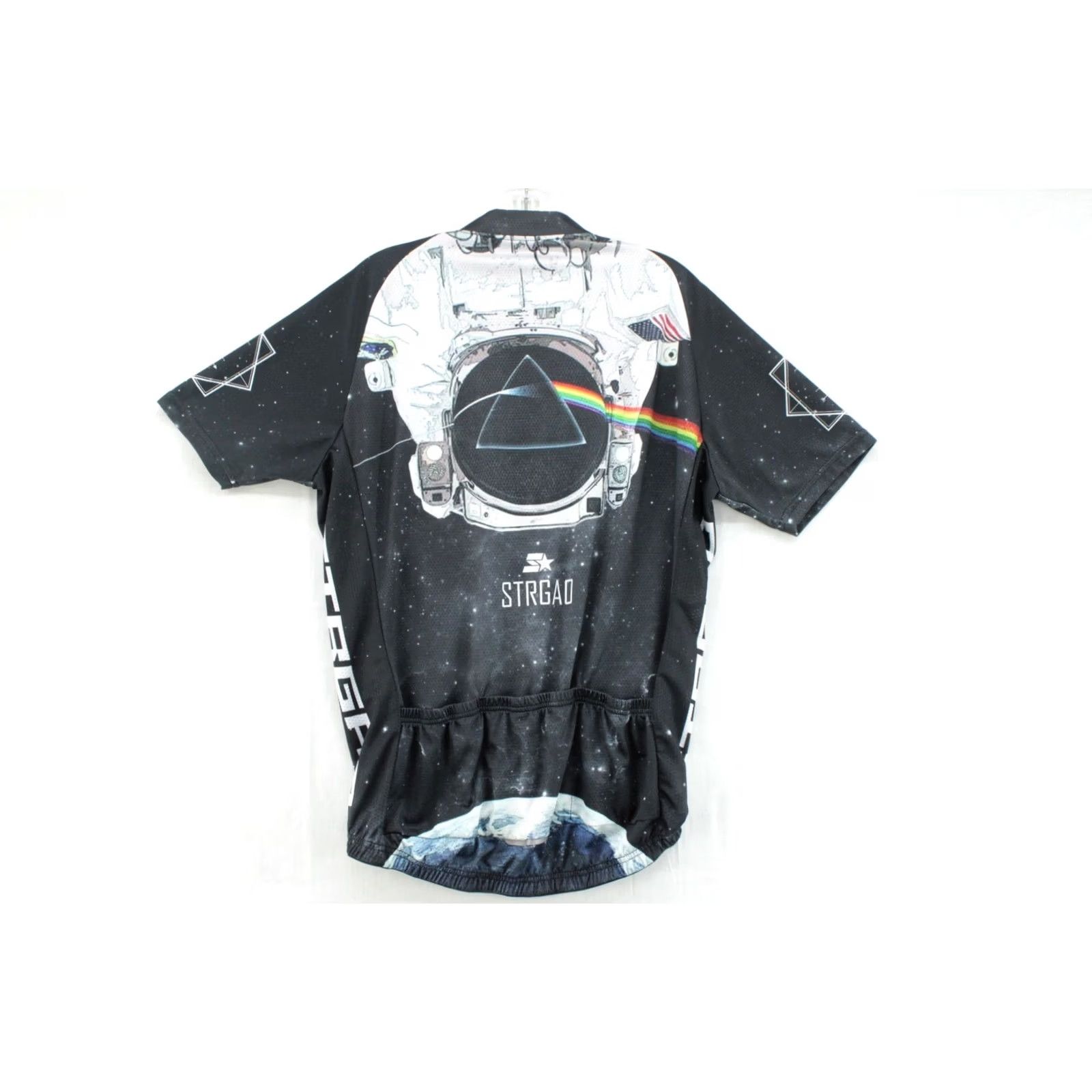 Vintage VINTAGE Pink Floyd Dark Side Moon Cycling Jersey Strgao Mens XL Black Full Zip Biking Size US XL / EU 56 / 4 - 3 Thumbnail