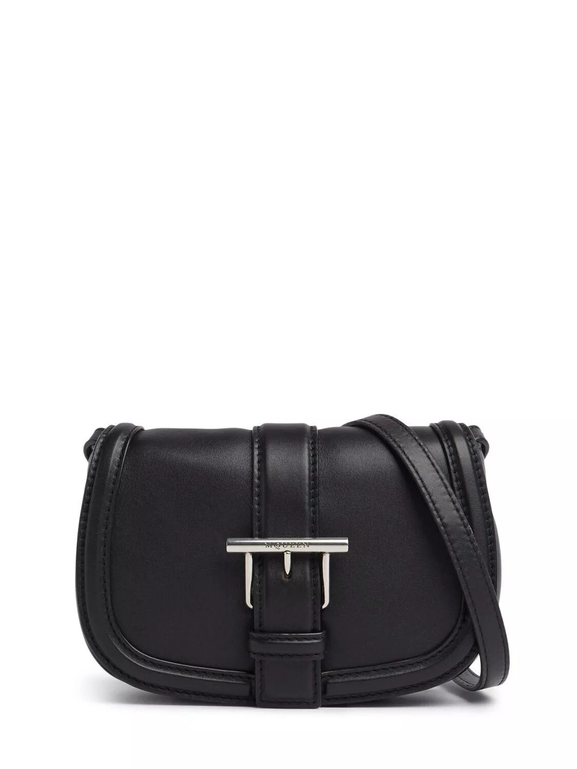 Alexander McQueen MCQUEEN T-Bar Mini Black Leather Shoulder Bag New Auth Size ONE SIZE - 1 Thumbnail