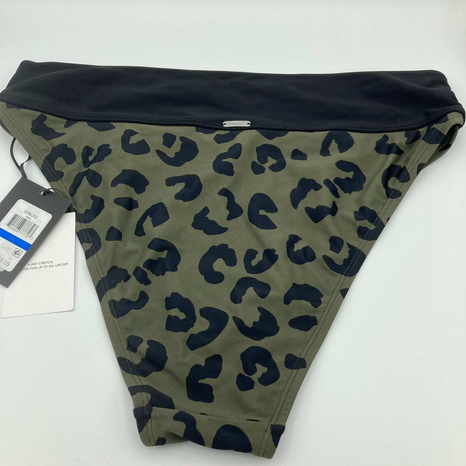 DKNY DKNY Animal Print High Waist Bikini Bottom Swimsuit XL Green Size ONE SIZE - 11 Thumbnail