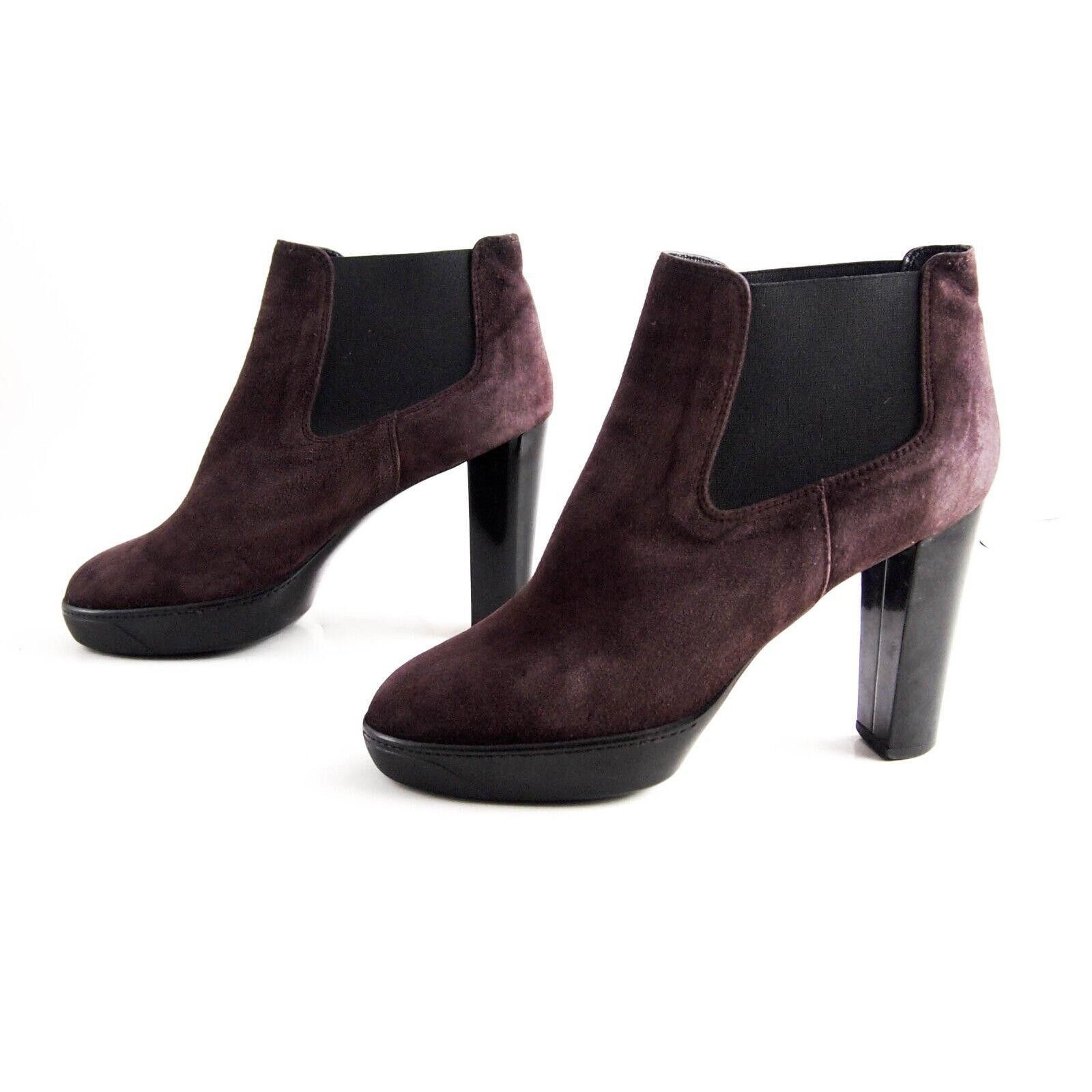 Hogan Hogan Platform Booties High Heel Brown Suede US 8 EU 38 Size US 8 / IT 38 - 4 Thumbnail