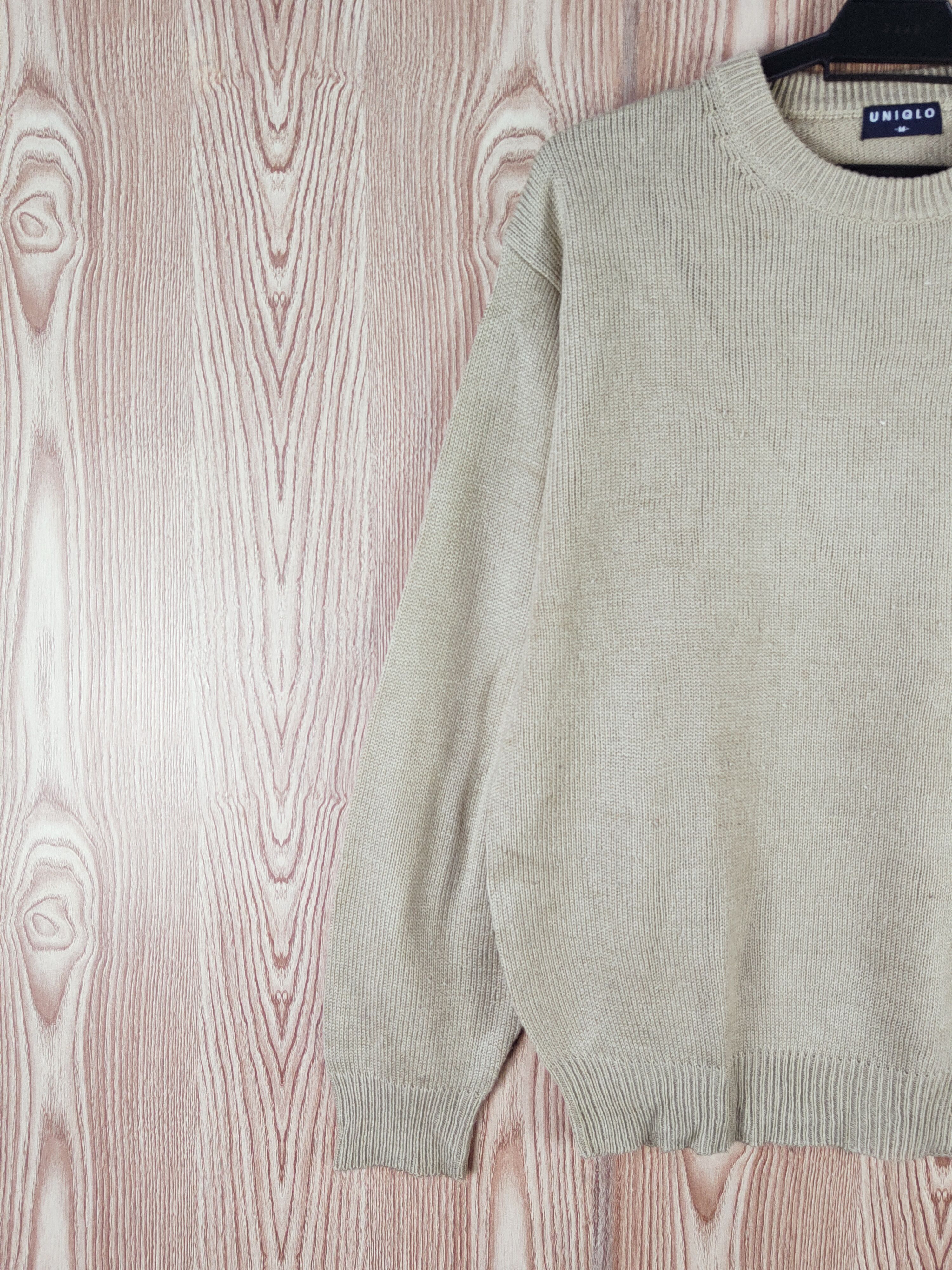 Uniqlo × Vintage Vintage 💥 Uniqlo Beige Knitwear Sweatshirts Size US M / EU 48-50 / 2 - 3 Thumbnail