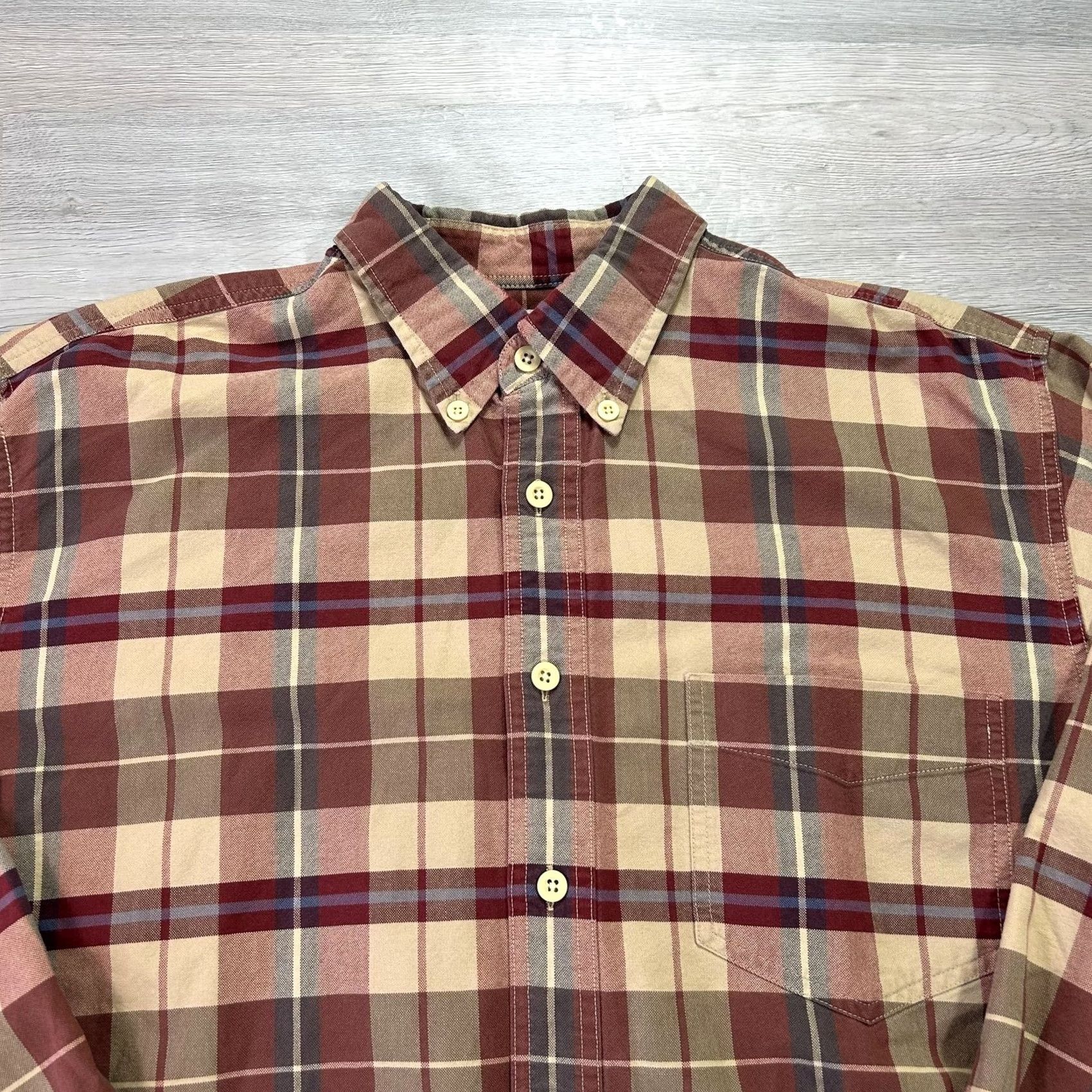 J.Crew J.Crew Plaid Shirt Mens XL Brown Cotton Long Sleeve Button-Down Casual Pocket Size US XL / EU 56 / 4 - 4 Thumbnail