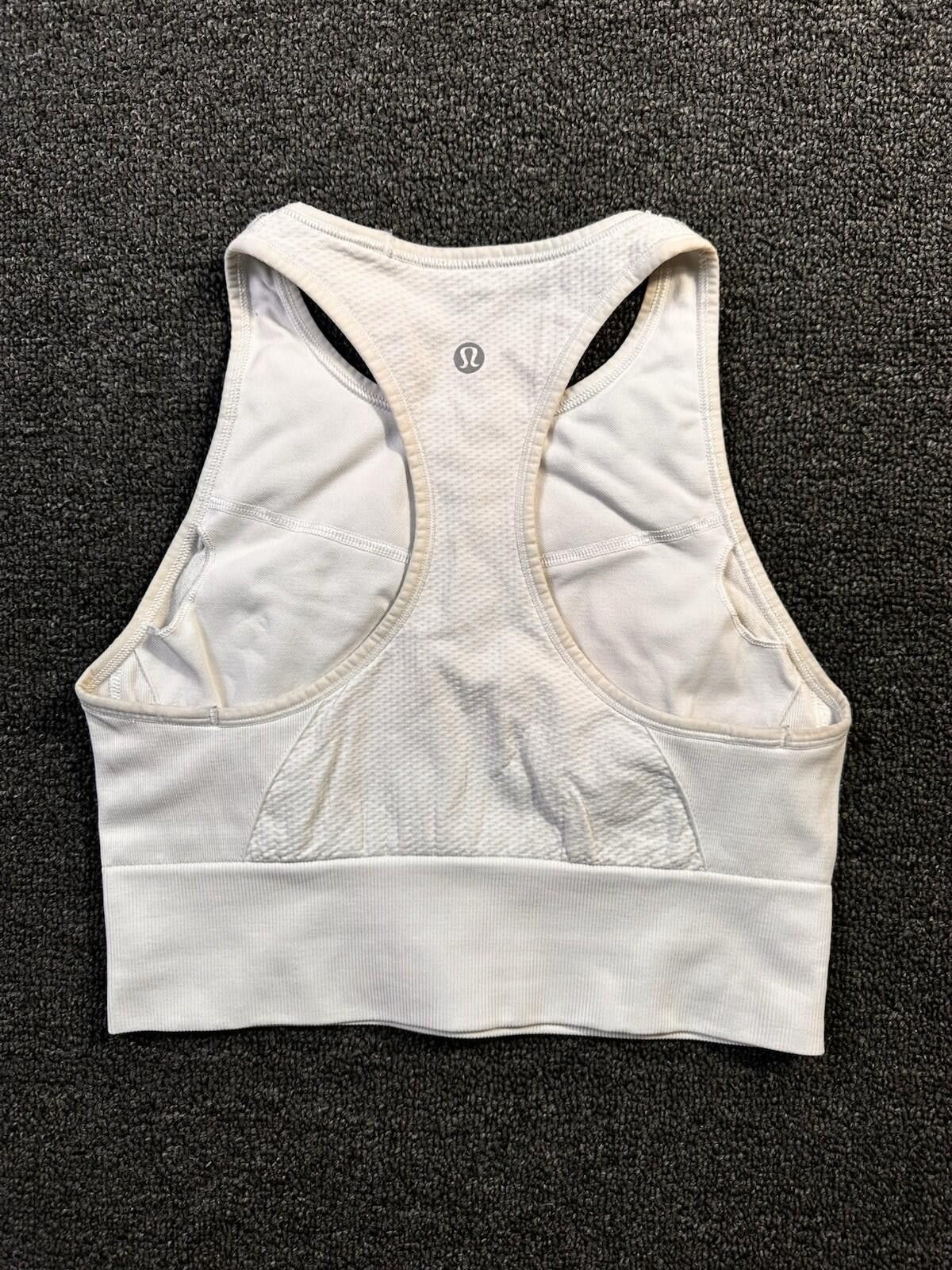 Lululemon Lululemon Ebb to Train Sports Bra White (no pads), Sz 6 Size ONE SIZE - 2 Thumbnail