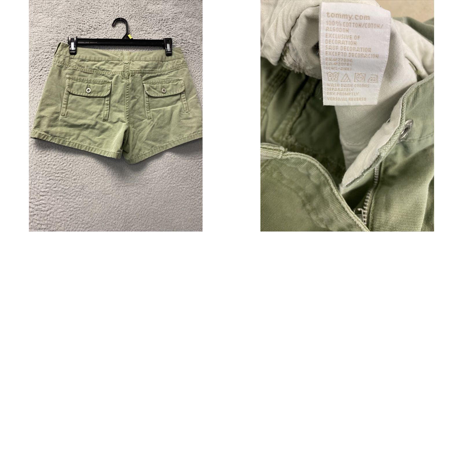 Tommy Hilfiger VINTAGE Tommy Hilfiger Cargo Shorts Women Size 10 Green Bermuda Activewear Casual Hiking Outdoor Size 32" / US 10 / IT 46 - 8 Thumbnail