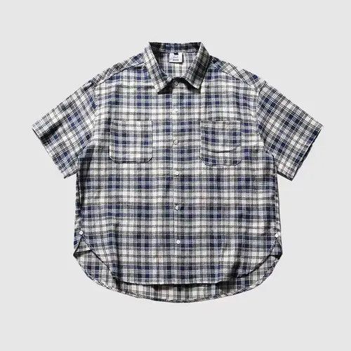 Japanese Brand Yuriko x Asuka Summer Fashion Casual Plaid Shirt Size US XL / EU 56 / 4 - 1 Thumbnail