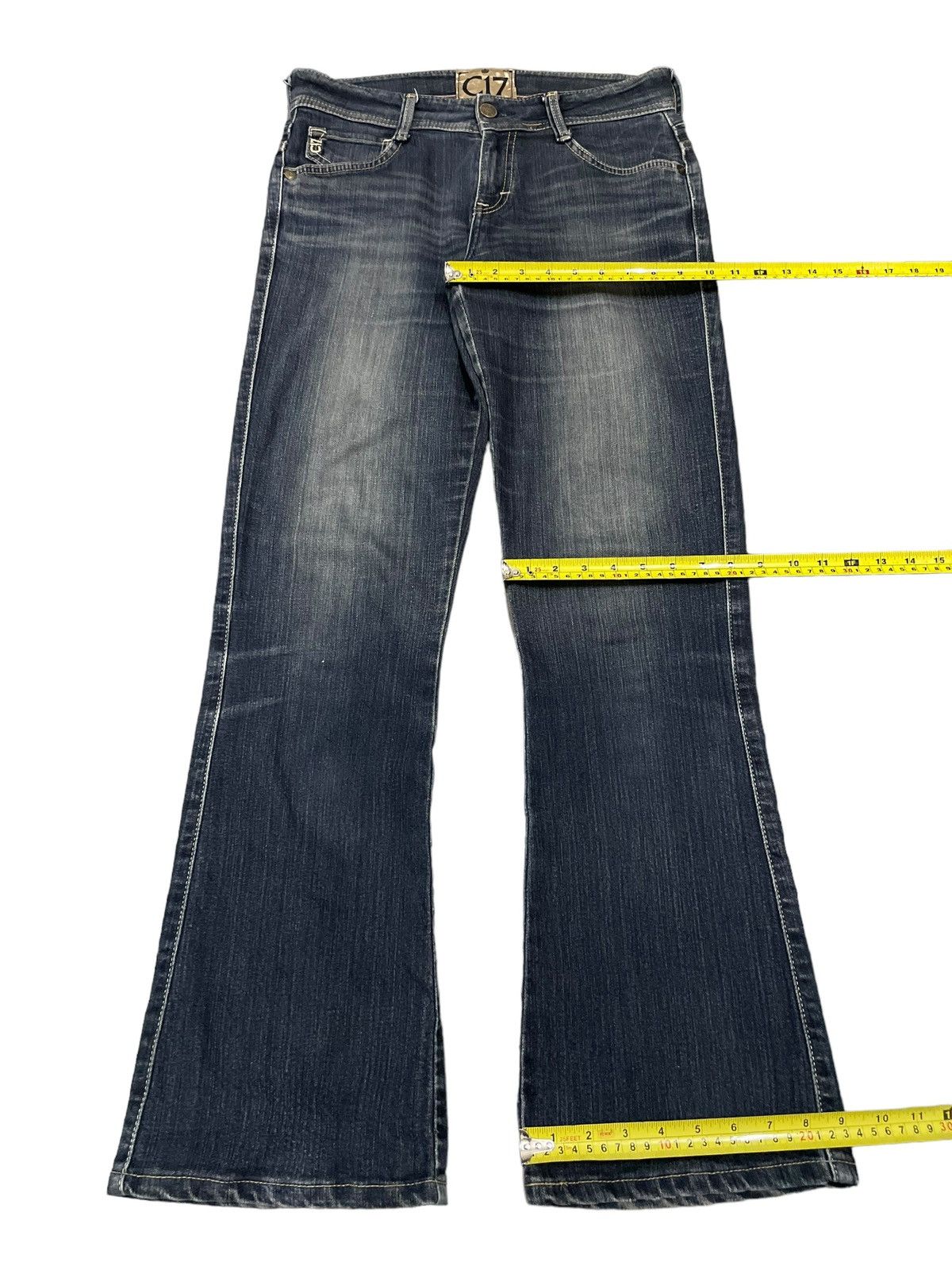 Mizra Jeans Kyoto Vintage Japanese Brand Wide Leg Style Fade Wash Flared Jeans Size 31" - 16 Thumbnail