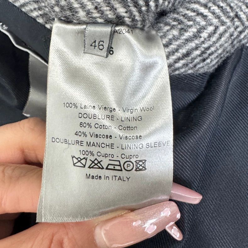 Dior Dior Black and gray snow-colored wool coat 2501-Nextarrow Size US S / EU 44-46 / 1 - 6 Thumbnail