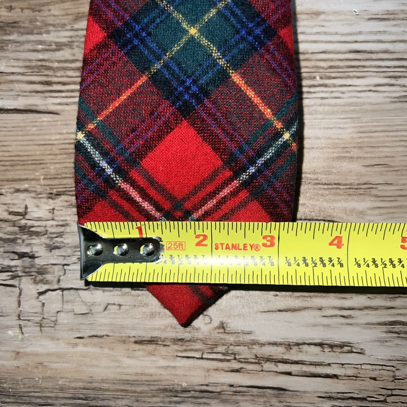 Pendleton Pendleton Tie Wool Red Plaid 55”x3-1/4 Men Adult Red Plaid Wool Tie Pendleton Size ONE SIZE - 2 Thumbnail