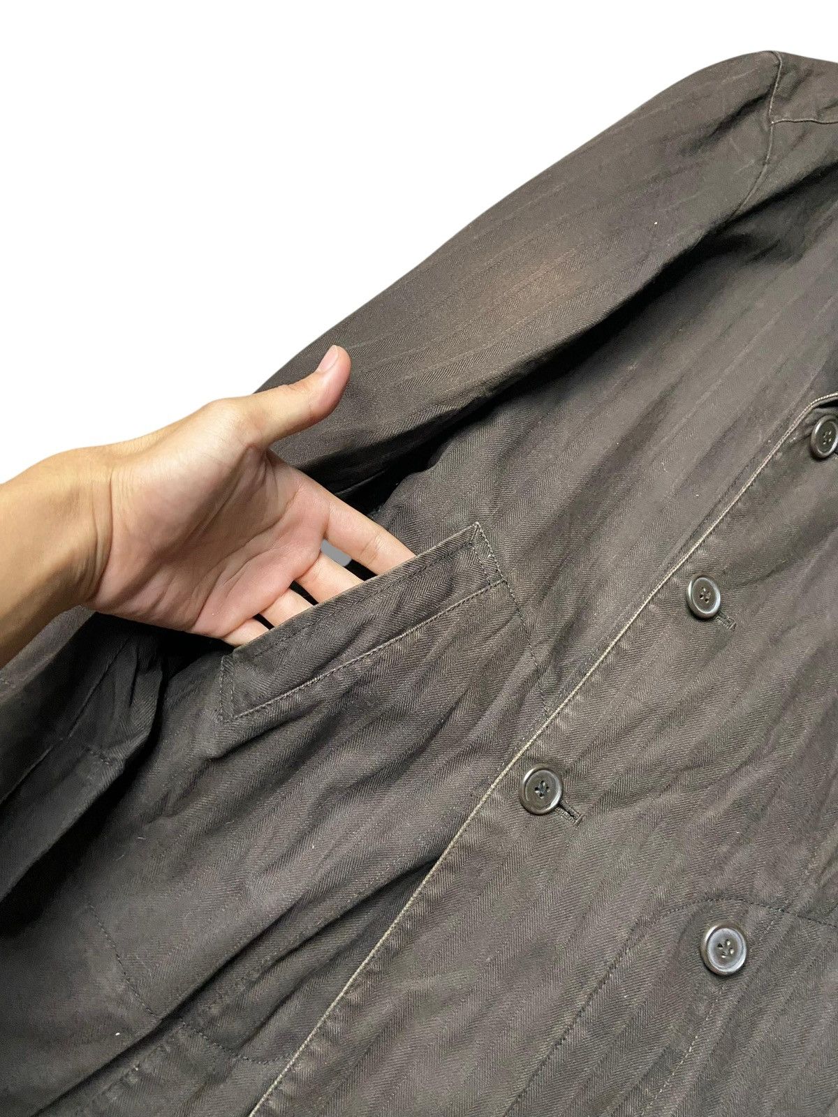 Michel Klein Michel Klein Homme Double Breasted Coat with Belt (167) Size M / US 6-8 / IT 42-44 - 6 Thumbnail