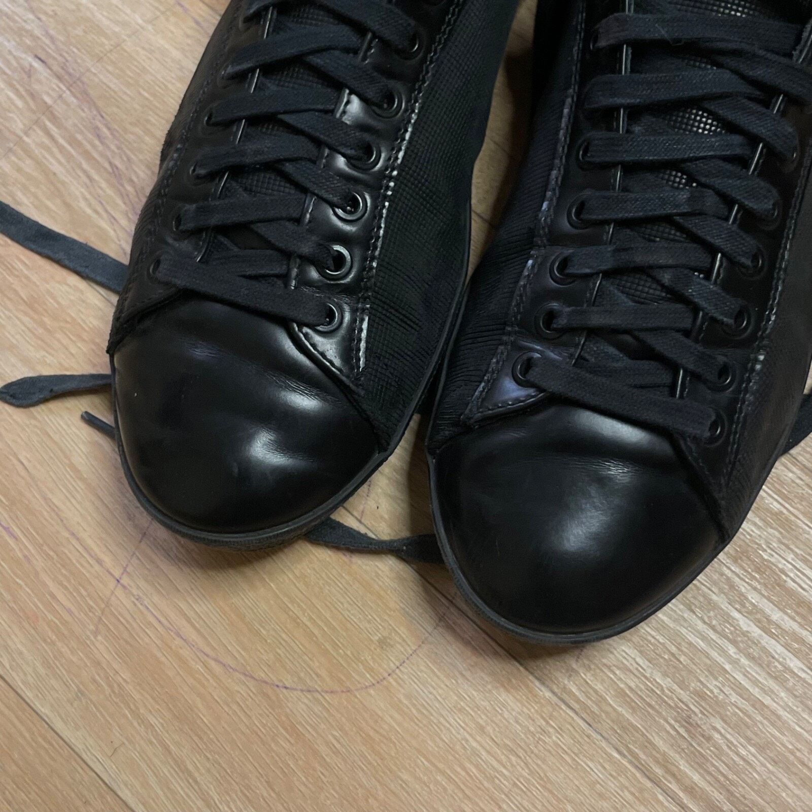 Burberry BURBERRY SHOES SNEAKERS MEN'S lace up SHOES Leather Low Top Size US 8 / EU 41 - 5 Thumbnail
