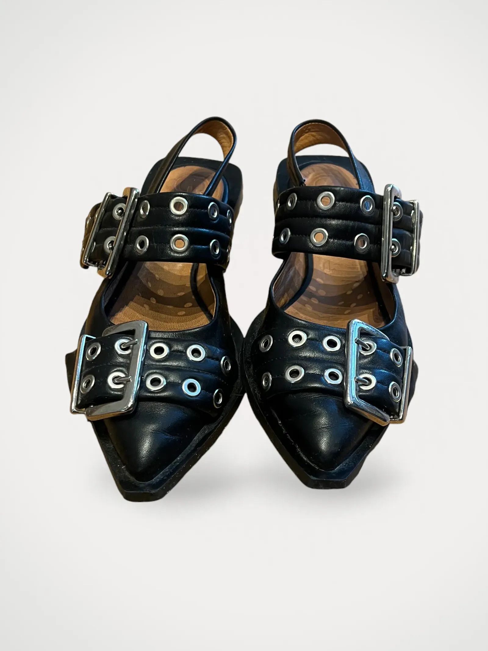 Ganni Ganni Buckle ballerinas Sandals Size US 5 / IT 35 - 1 Thumbnail