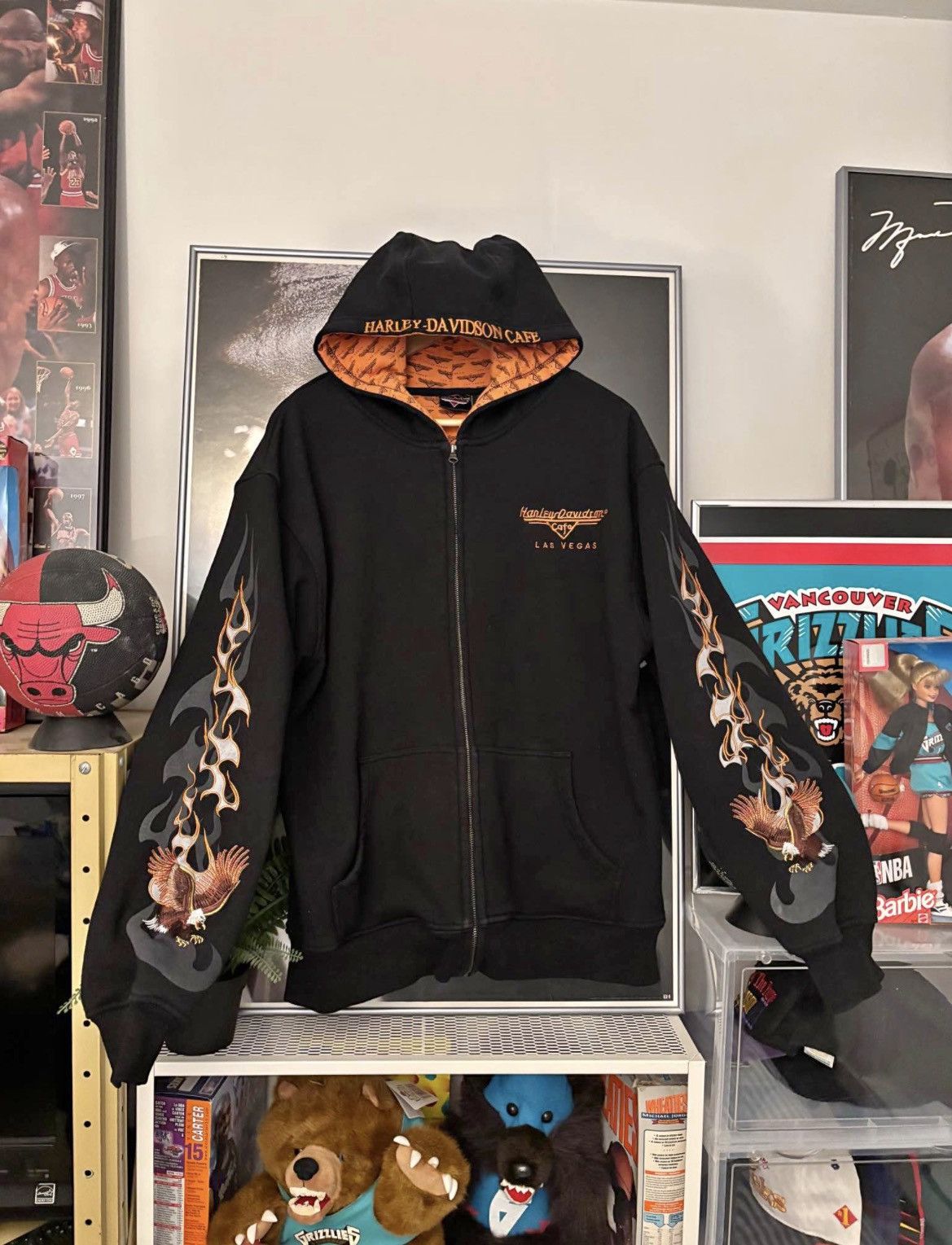 Harley Davidson Vintage Harley Davidson cafe flames hoodie Size US L / EU 52-54 / 3 - 1 Thumbnail