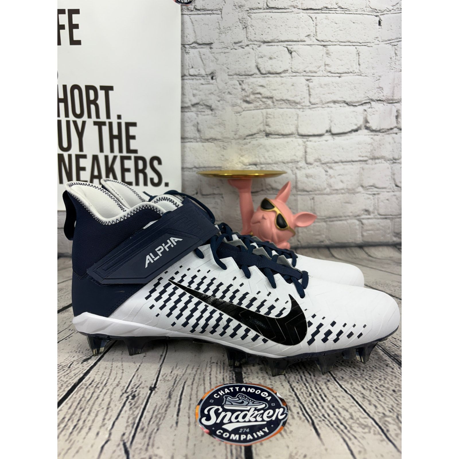Nike Nike Alpha Menace Pro 2 Mid Mens 17 Blue Football Cleats Size US 15 / EU 48 - 5 Thumbnail