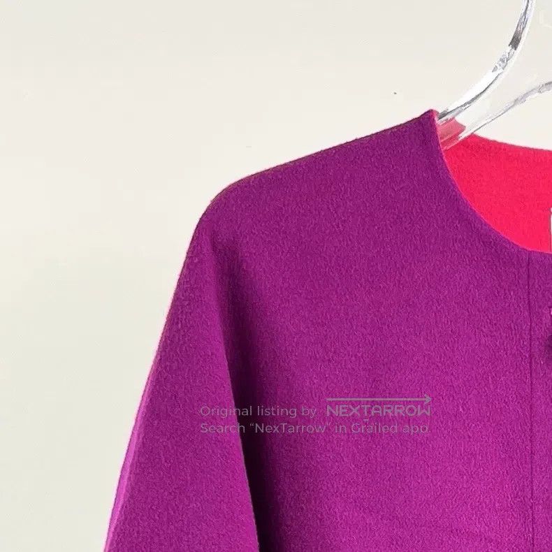 Hermes Hermes Purple Cashmere Round Neck Jacket Size XXS / US 00 / IT 34 - 3 Thumbnail