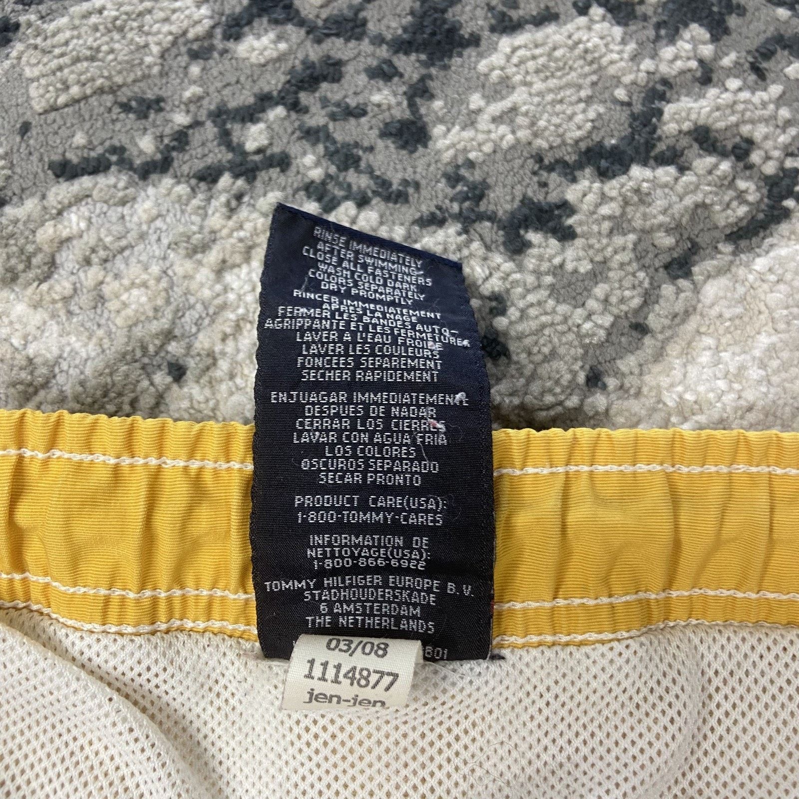 Tommy Hilfiger Tommy Hilfiger Swim Trunks Board Shorts Womens Large Yellow Size ONE SIZE - 8 Thumbnail