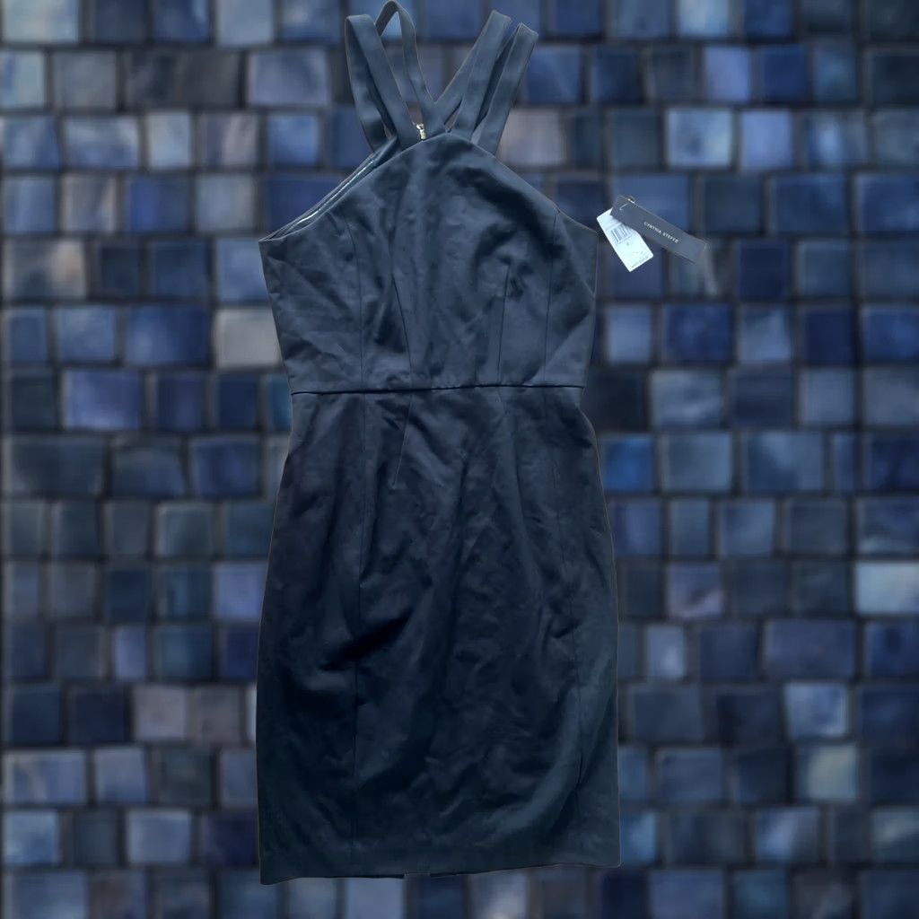 Vintage Cynthia Steffe Sheath Dress Womens Size 6 Black Halter Sleeveless Cocktail NWT Size M / US 6-8 / IT 42-44 - 1 Thumbnail