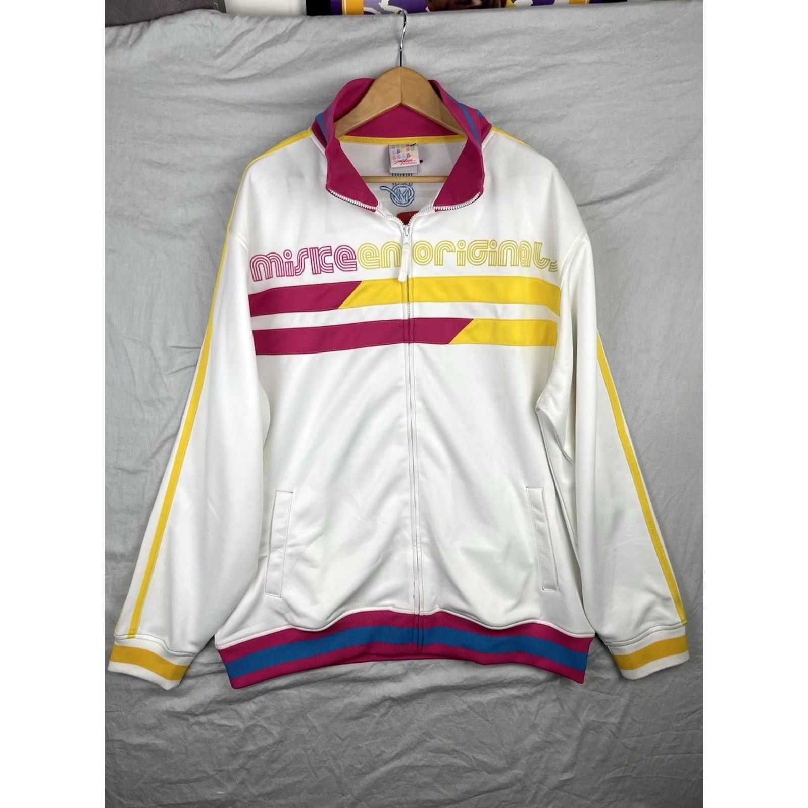 Vintage Miskeen Originals Track Jacket Mens 2XL White Full Zip Hip Hop Skater Y2K Jacket Mens 2XL White Hip Hop Sports Vintage Size US XXL / EU 58 / 5 - 2 Thumbnail