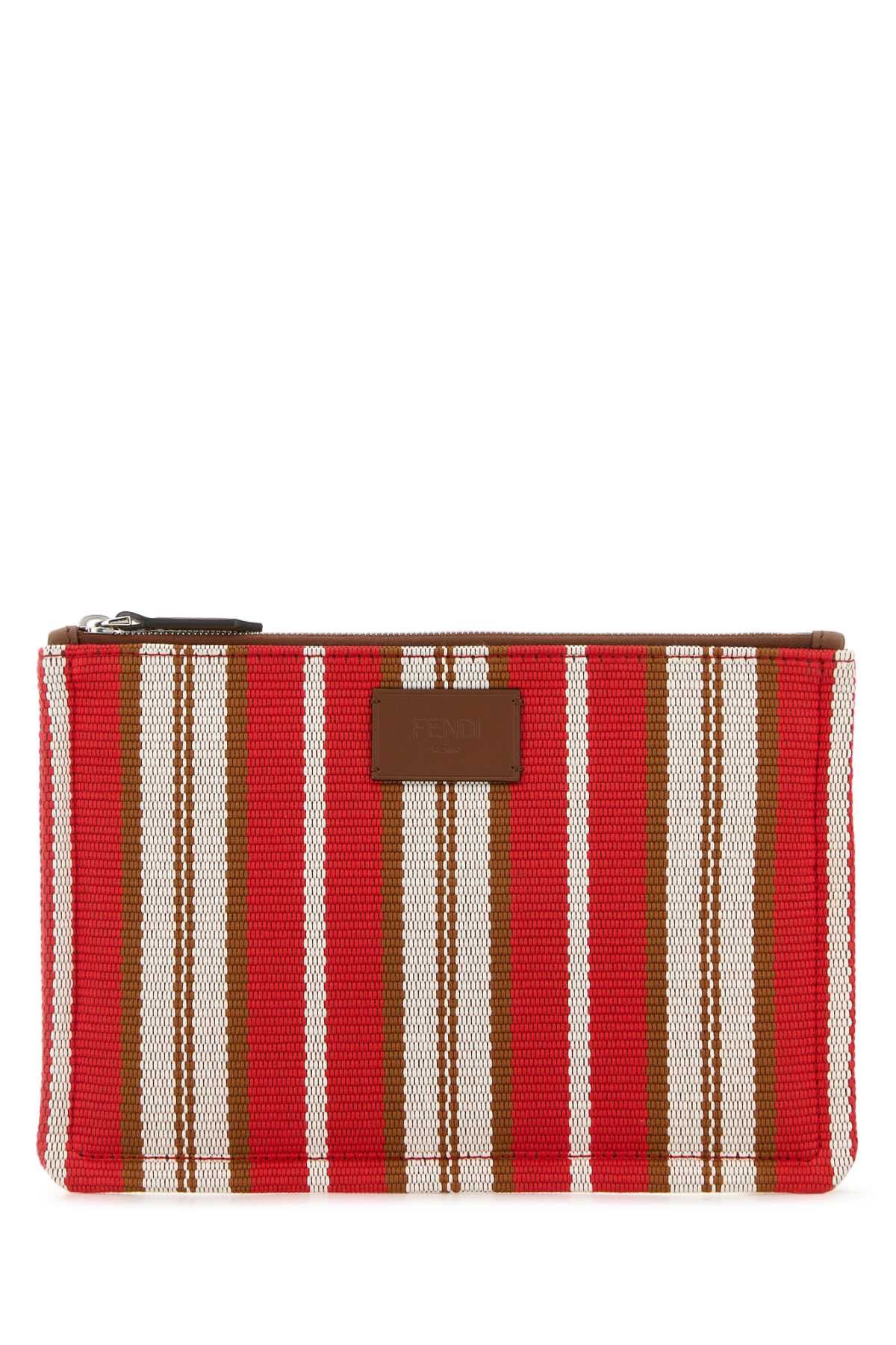 Fendi Embroidered Canvas Signature Pouch Size ONE SIZE - 1 Thumbnail