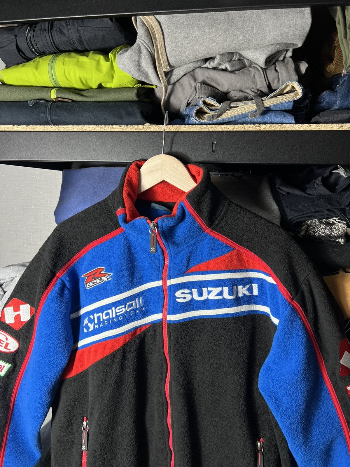 NASCAR Vintage Suzuki Racing Team Fleece Jacket Clinton Enterprises Size US S / EU 44-46 / 1 - 2 Thumbnail