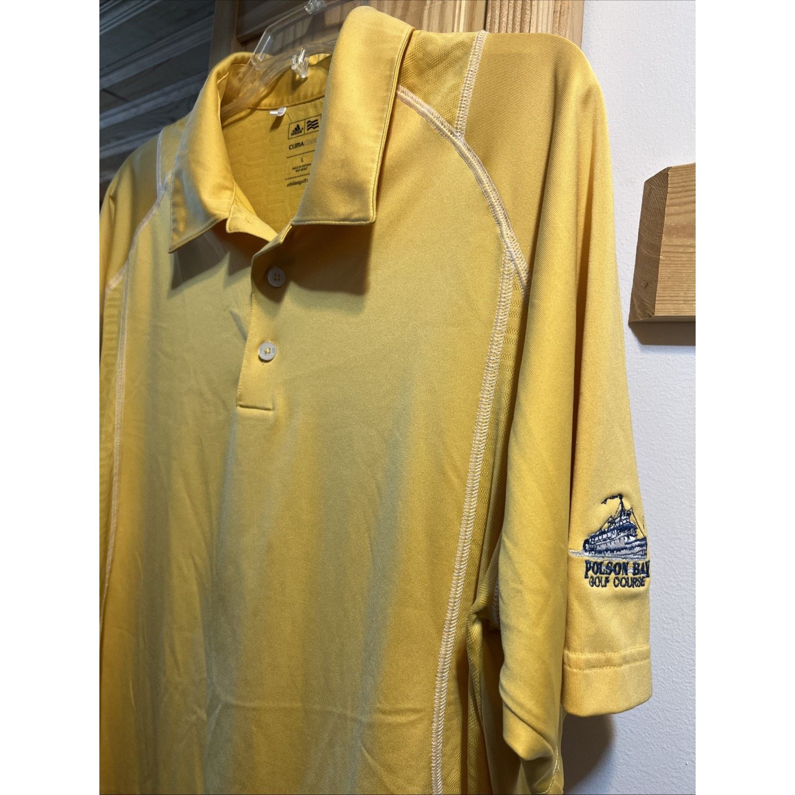 Adidas Adidas Climacool Size Large Mens Golf Shirt Gold Polo SS Size US L / EU 52-54 / 3 - 4 Thumbnail