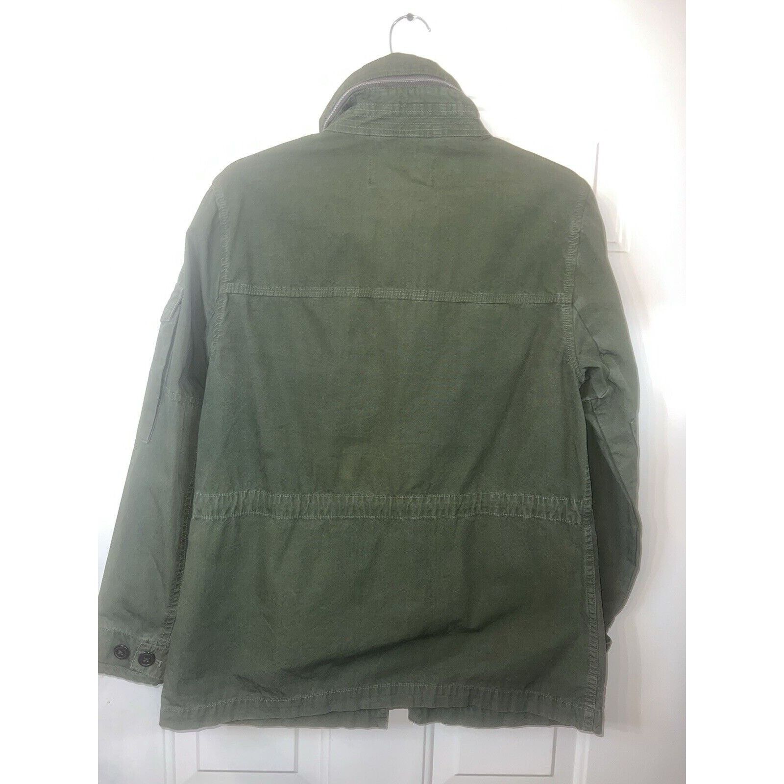 J.Crew J.CREW Chore Trucker Jacket Green Mock Neck Military Button Size S / US 4 / IT 40 - 4 Thumbnail