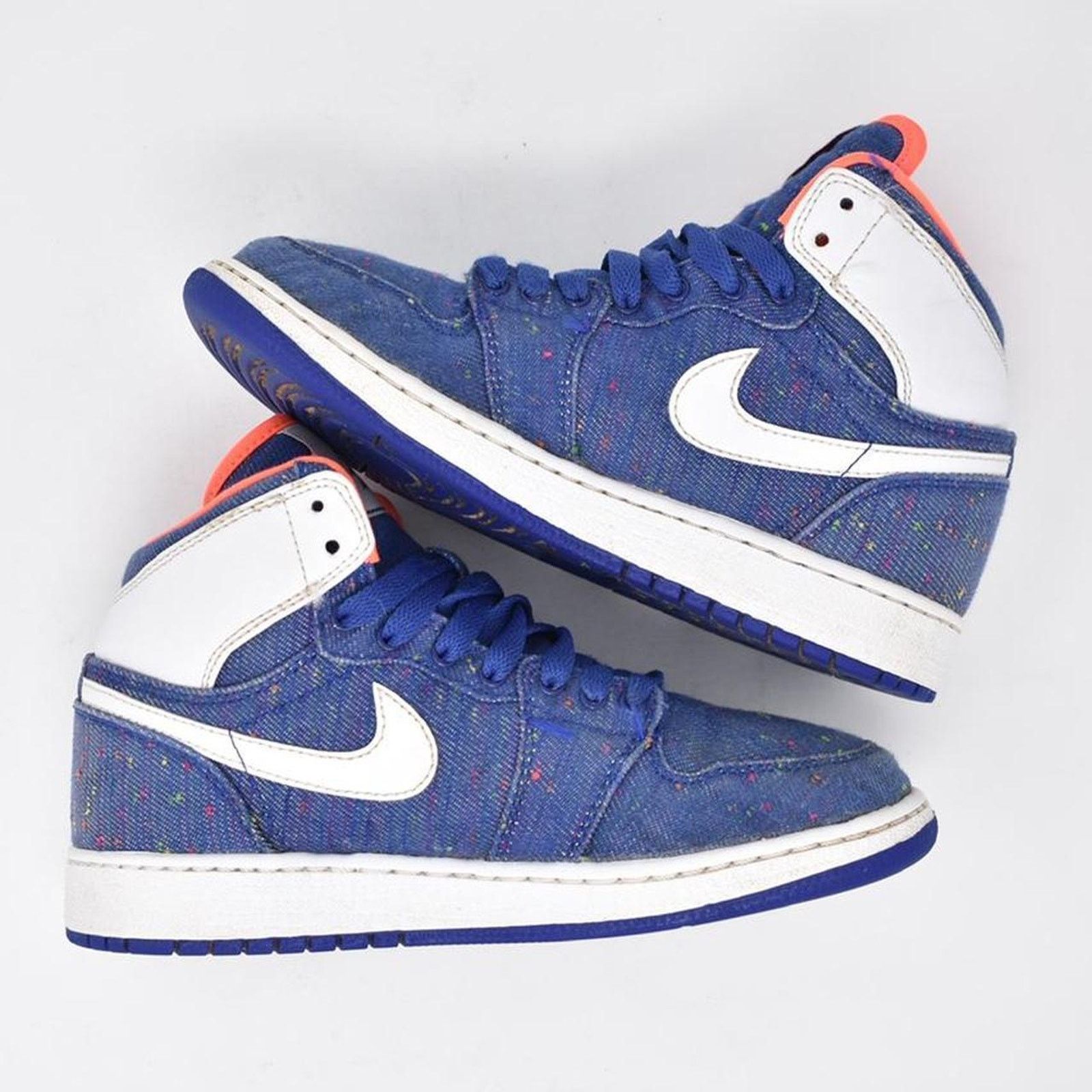 Jordan Brand 2016 Jordan 1 Mid “Speckled Denim” Size US 5 / IT 35 - 4 Thumbnail