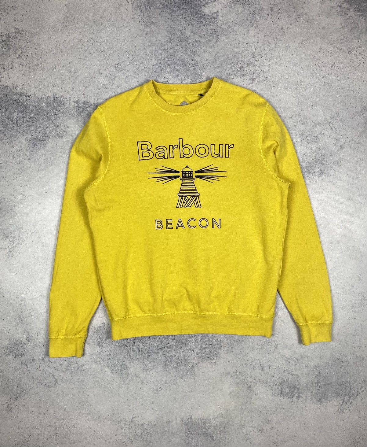 Barbour Barbour Beacon Big Logo Yellow Sweatshirt Size M Size US M / EU 48-50 / 2 - 2 Thumbnail