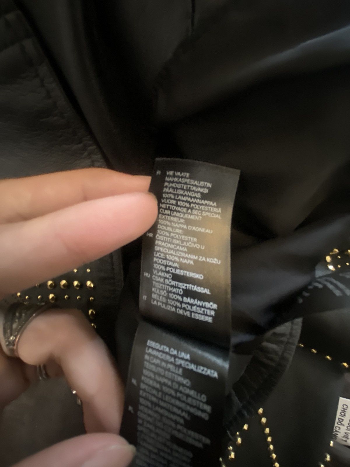 Designer × Versace Vesace x H&M Biker Jacket Size S / US 4 / IT 40 - 6 Thumbnail