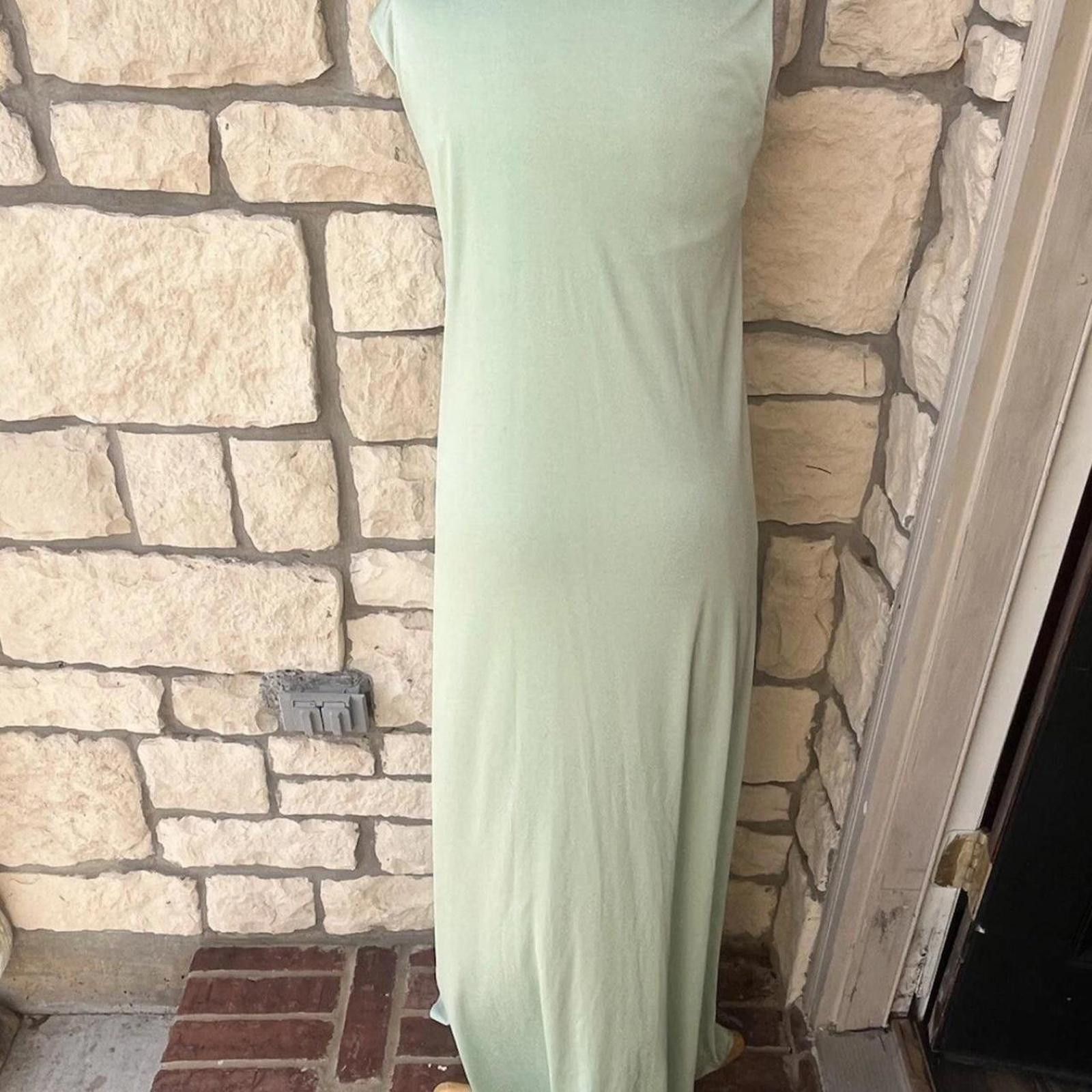 Other Mint green midi dress with tie neck #midi #tiedress Size M / US 6-8 / IT 42-44 - 2 Thumbnail