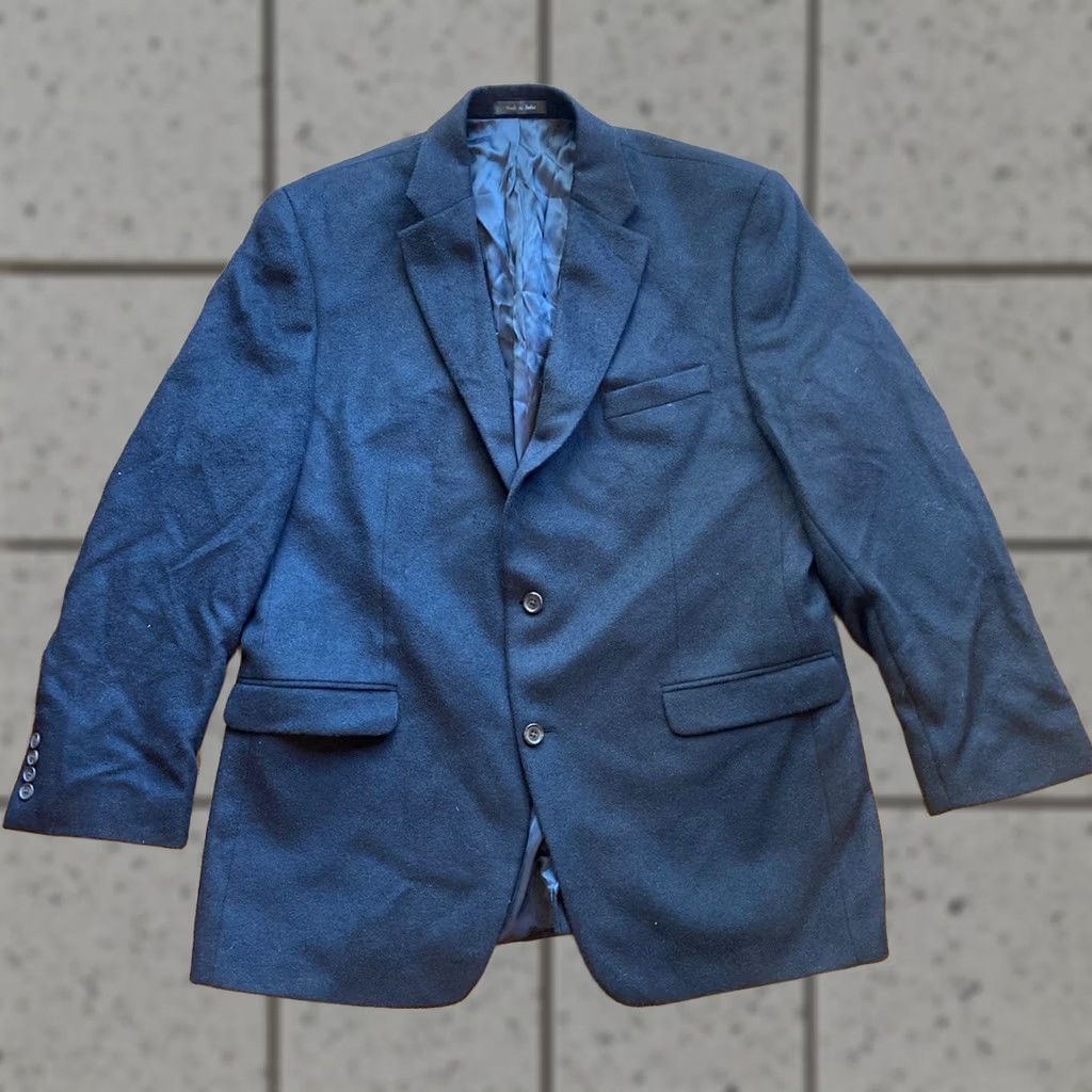 Ralph Lauren Lauren Ralph Lauren Black Camel Hair Blazer Jacket Men's 44L Long Sport Size 44R - 1 Thumbnail