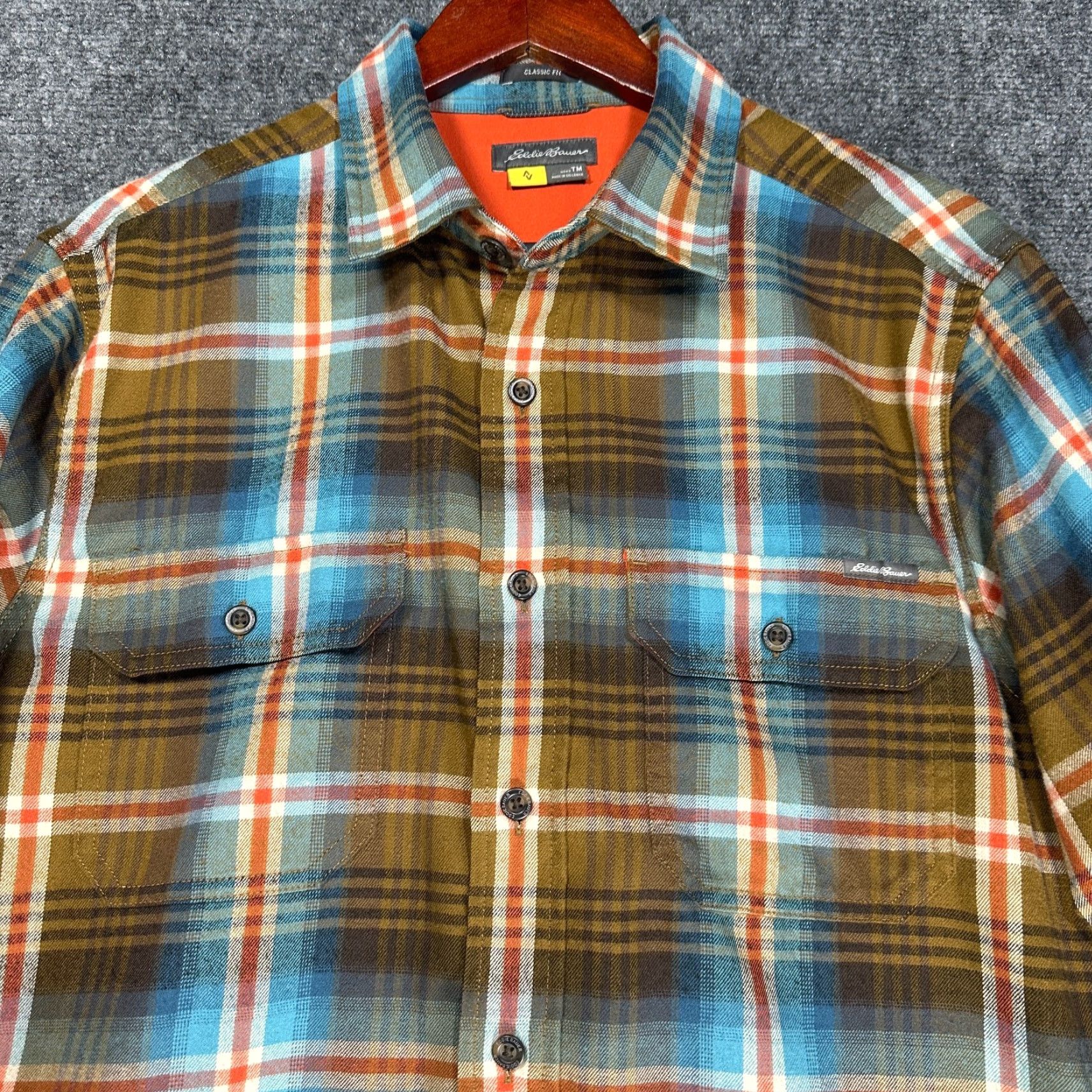 Eddie Bauer Eddie Bauer Travex Shirt Mens MT Plaid Cotton Flannel Button Up Pockets Classic Size US M / EU 48-50 / 2 - 5 Thumbnail