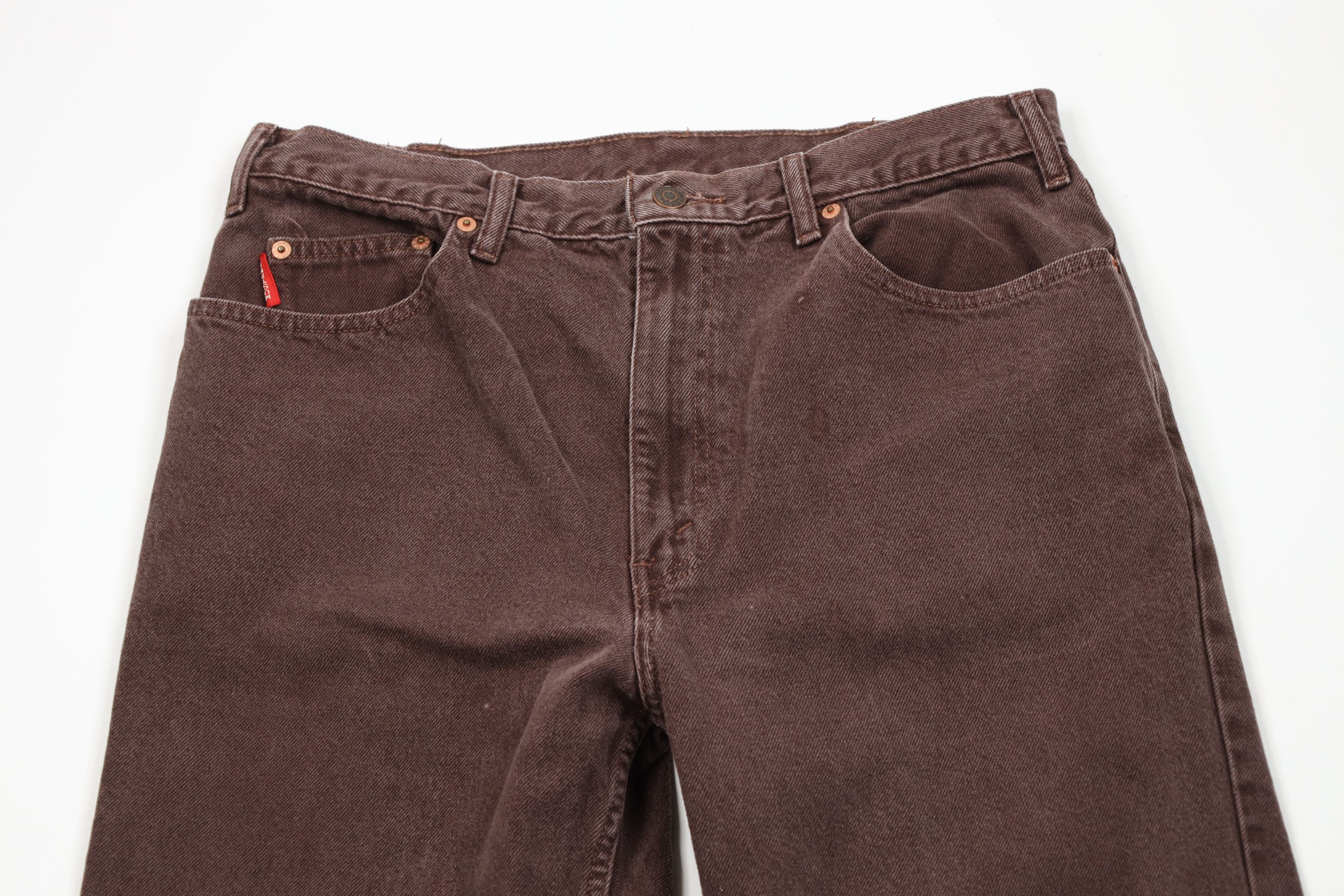 Vintage Vintage 90s Streetwear Straight Leg Denim Jeans Brown Cotton Size US 32 / EU 48 - 2 Thumbnail