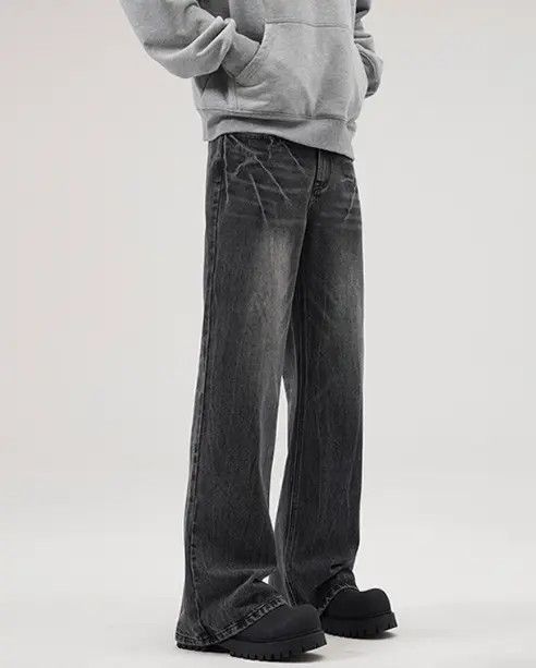 Japanese Brand × Jean American retro lightning crack loose bootcut jeans Size US 32 / EU 48 - 3 Thumbnail
