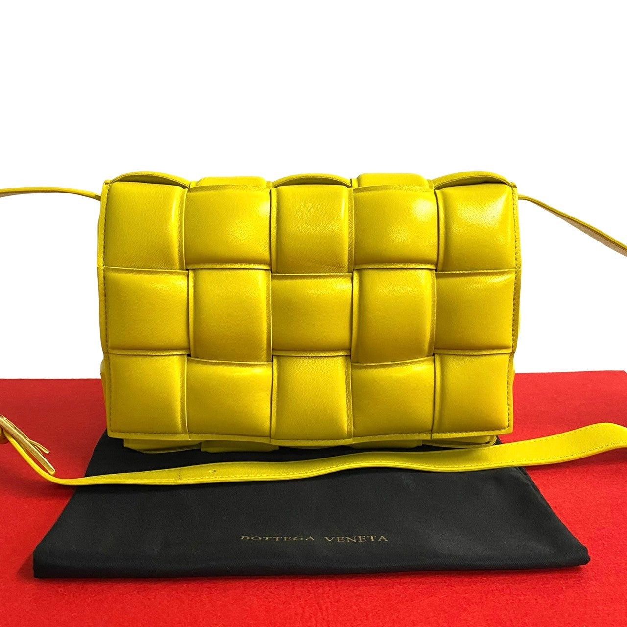 Bottega Veneta Shoulder Bag Yellow Leather