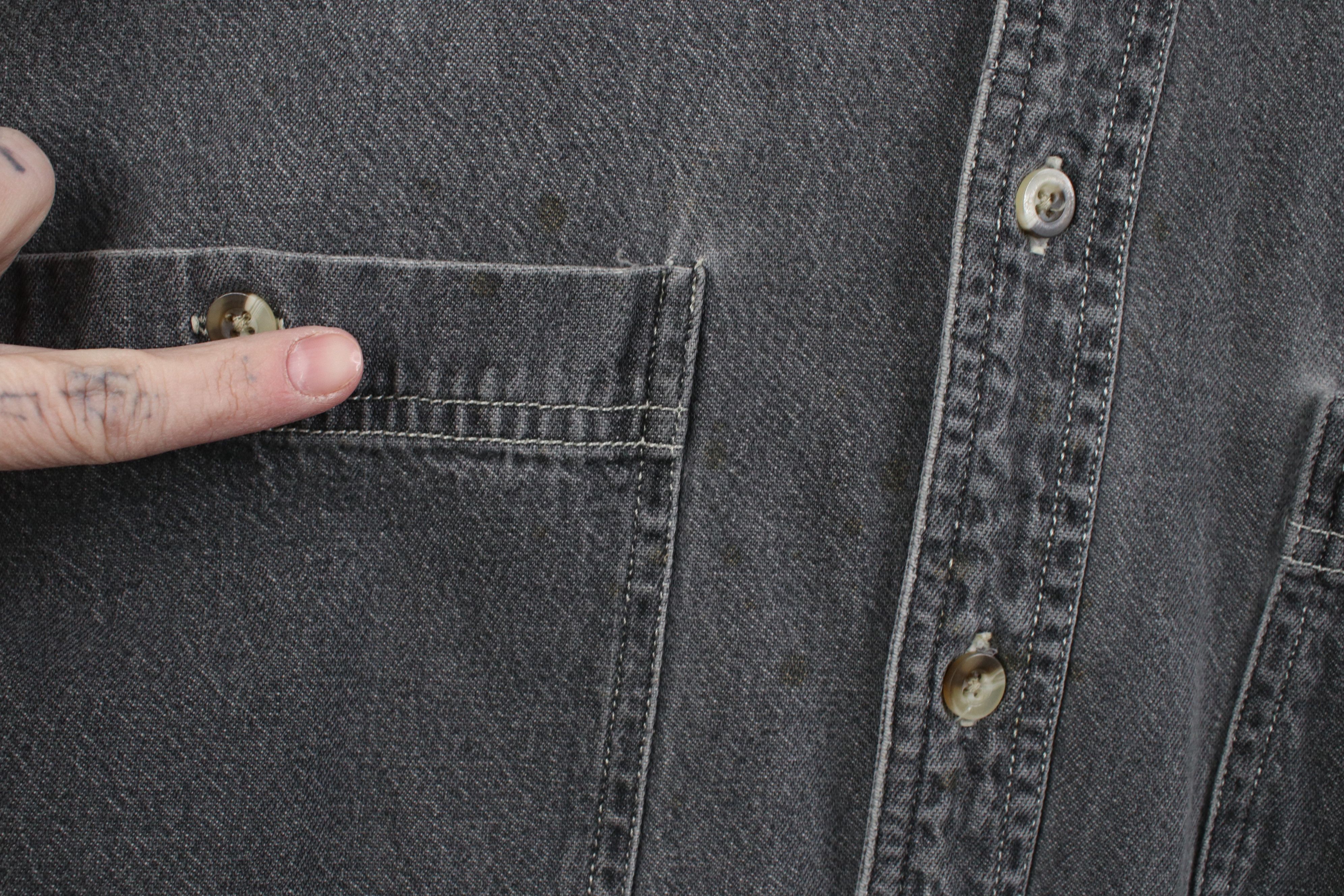 Timberland Vintage 90s Timberland Baggy Stonewash Denim Button Shirt Size US XL / EU 56 / 4 - 6 Thumbnail