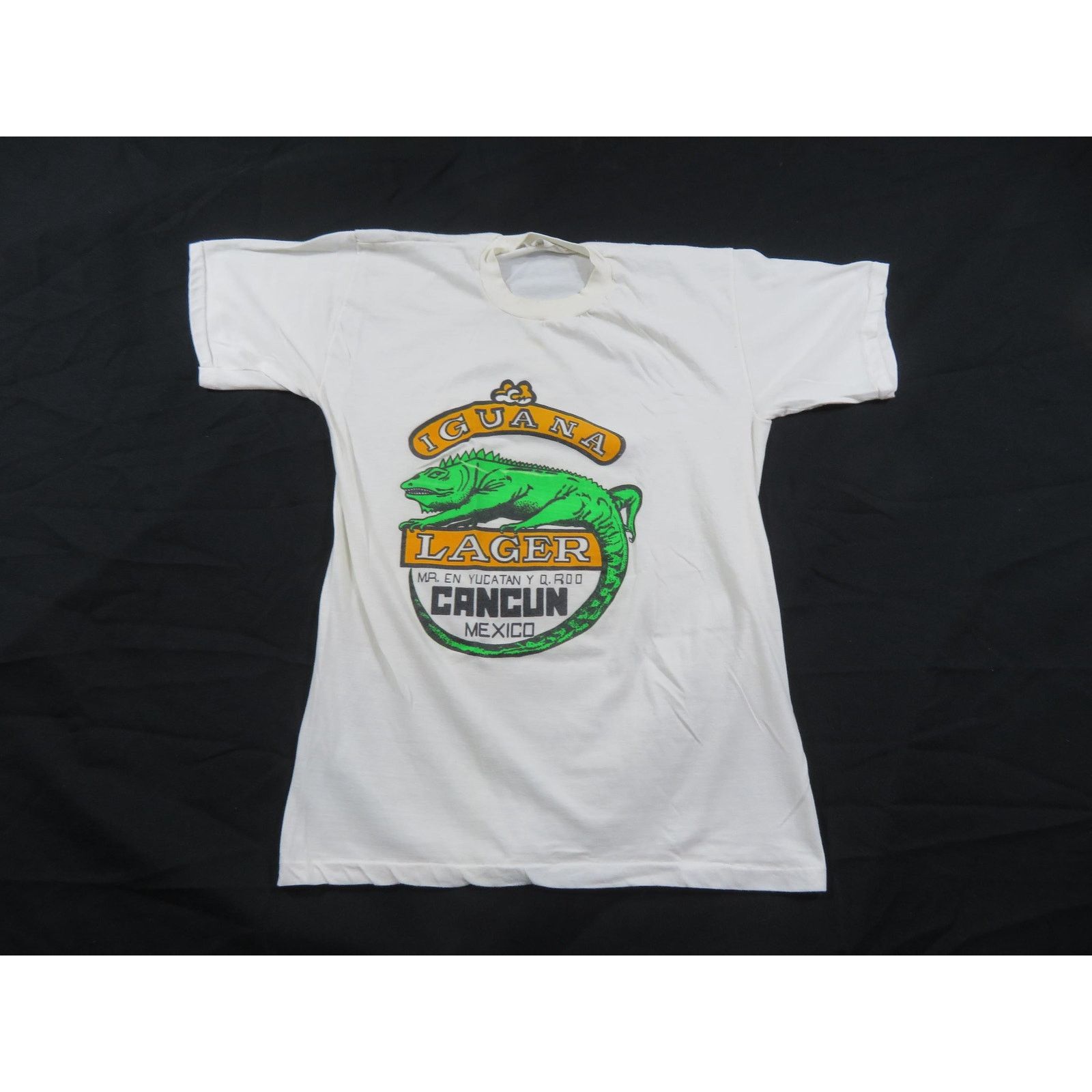 Other Iguana Mexican Lager Cancun White T-shirt Sz M 1980s Size US M / EU 48-50 / 2 - 1 Thumbnail