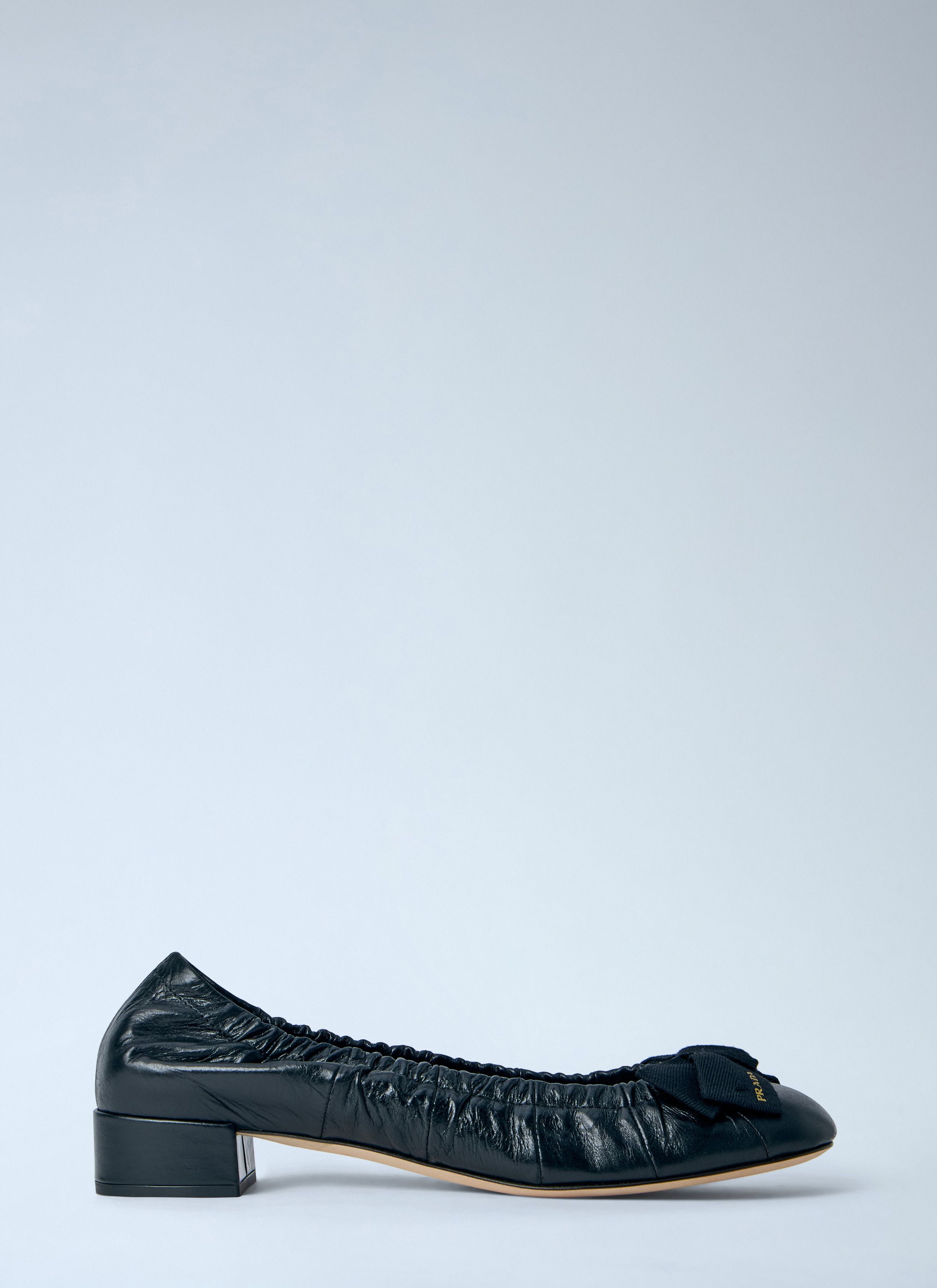 Prada Leather Bow Detail Ballet Flats Size US 9 / IT 39 - 1 Thumbnail