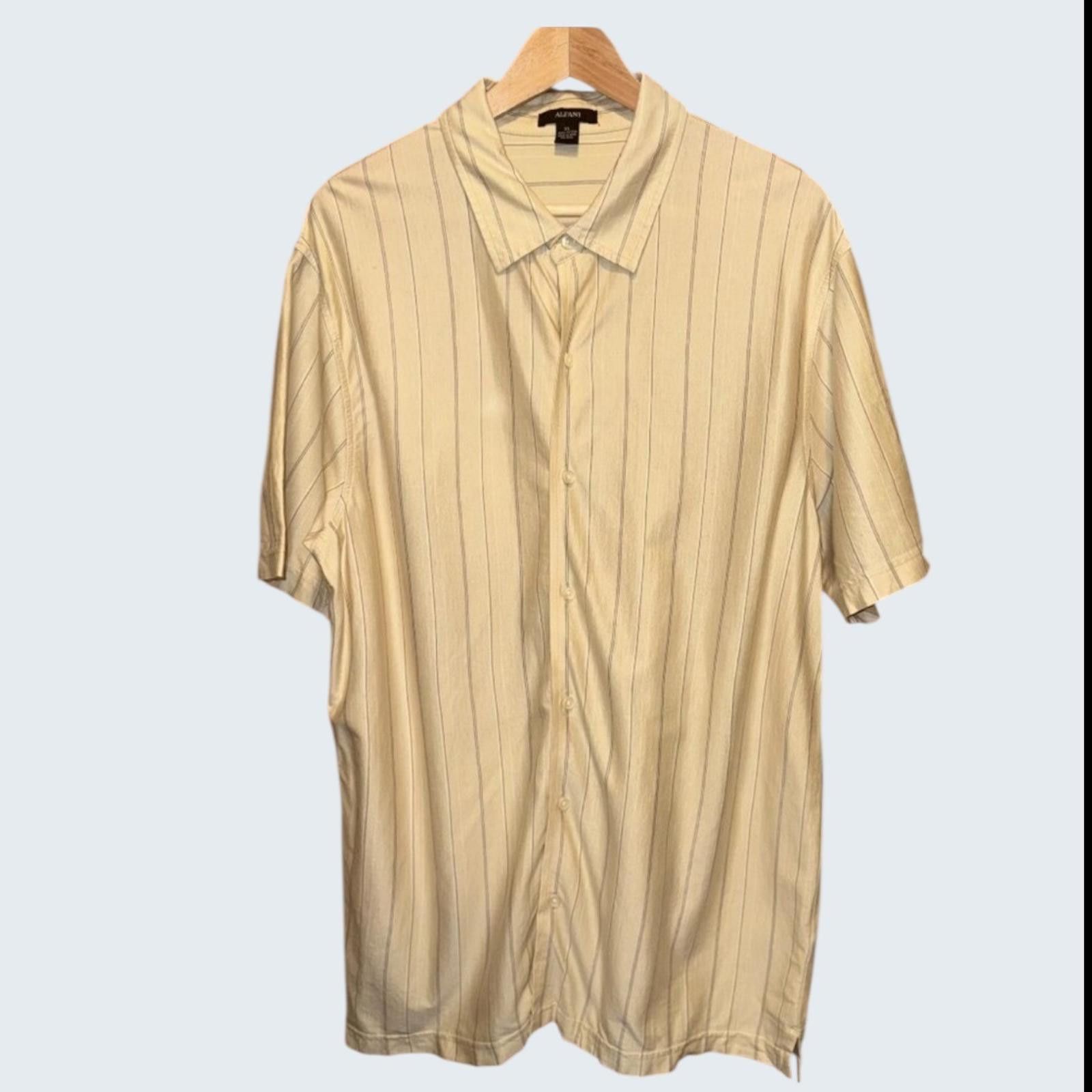 Alfani Alfani Mens XL Pinstripe Button Down 100% Cotton Shirt Size US XL / EU 56 / 4 - 1 Thumbnail