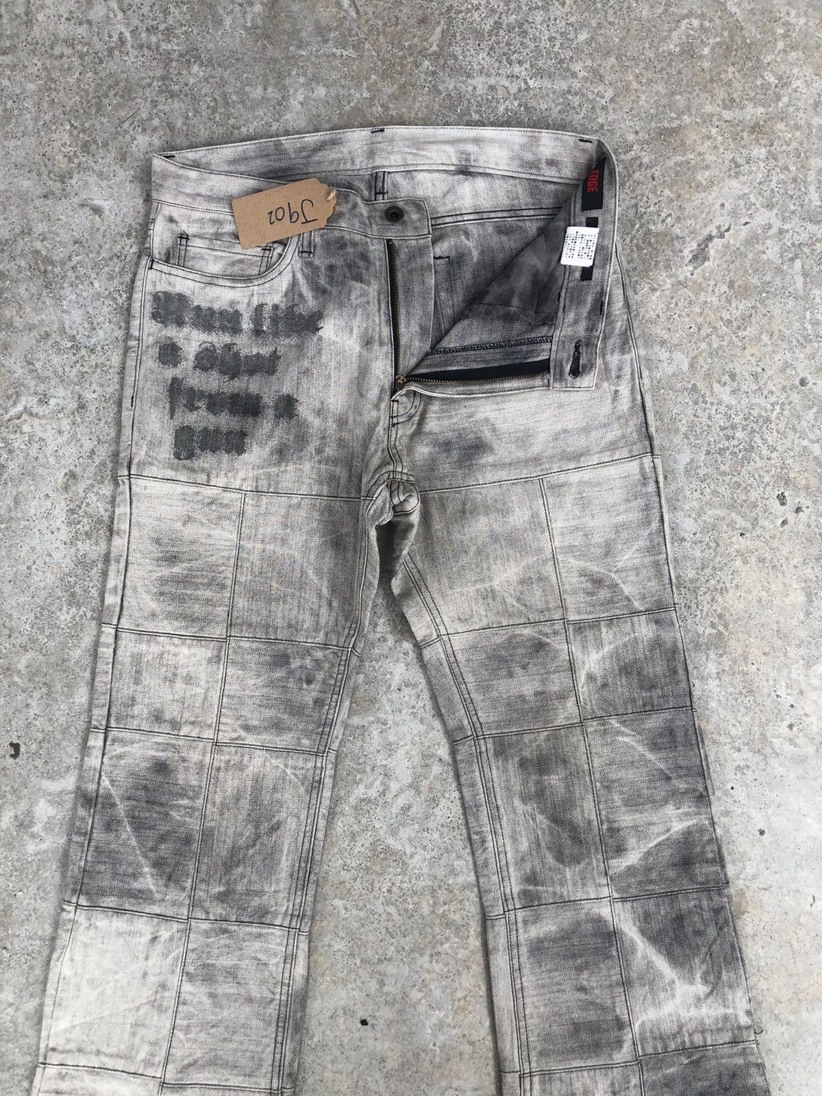 Japanese Brand Y2K Edge Rupert Flared Jeans Distressed Size US 32 / EU 48 - 3 Thumbnail