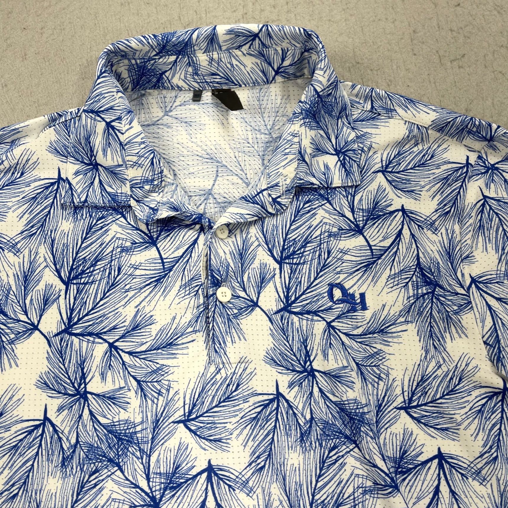 Adidas adidas Golf Polo Shirt Mens M Blue Floral Abstract AOP Top 100 Polo Size US M / EU 48-50 / 2 - 2 Thumbnail