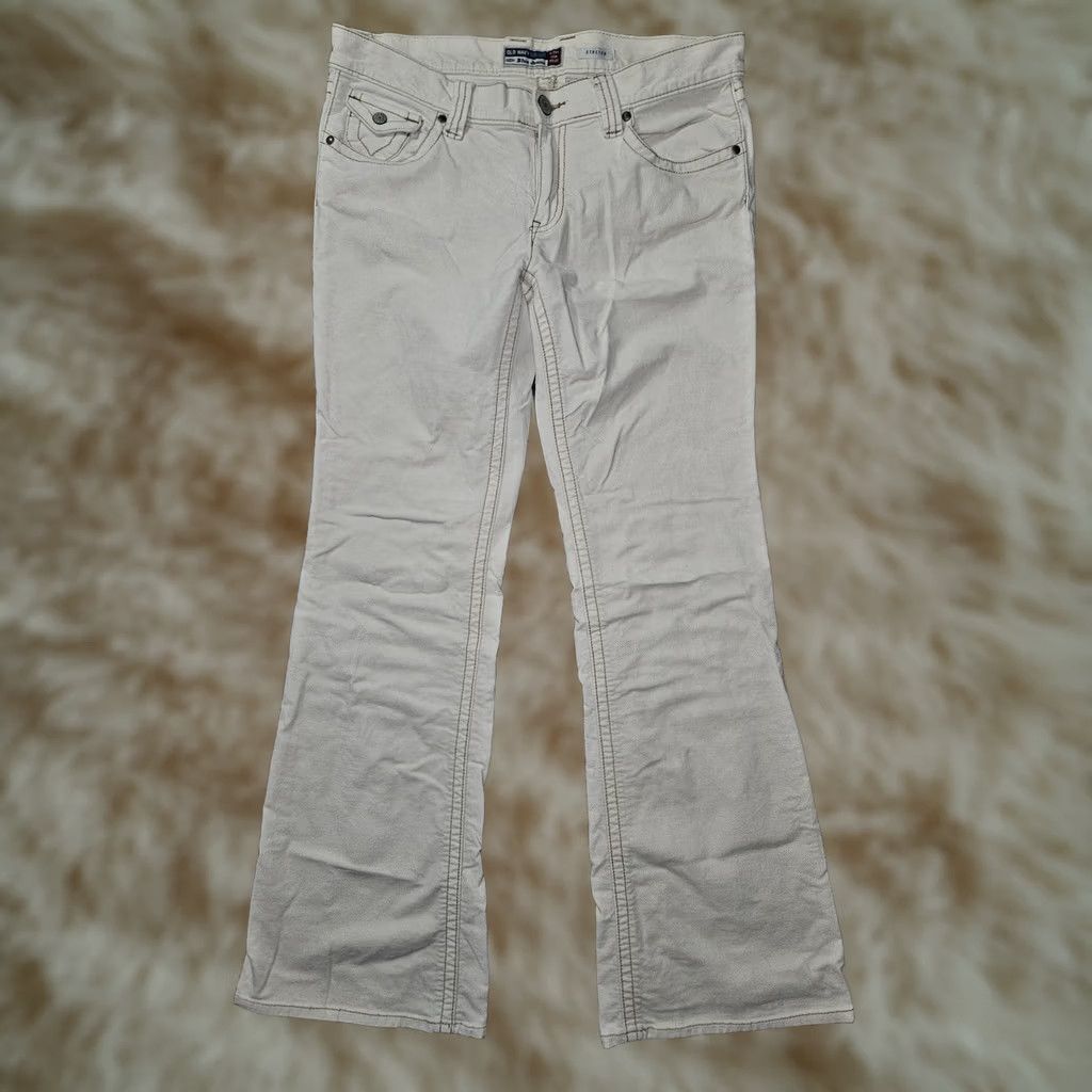 Old Navy VINTAGE Old Navy Jeans Womens 8 White Ultra Low Waist Bootcut Stretch Denim Pants Regular Rise 00s Women Jeans Size 30" / US 8 / IT 44 - 1 Thumbnail