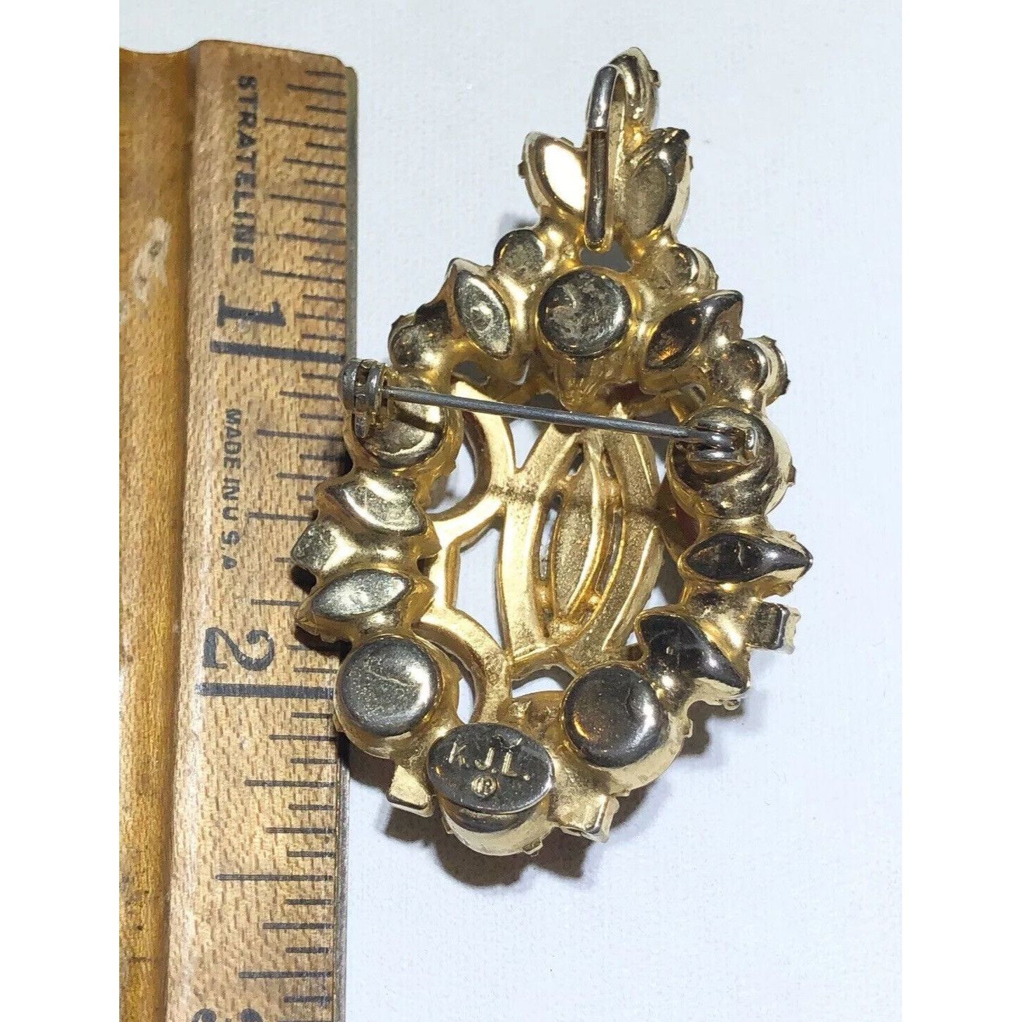 Kenneth Jay Lane KJL Kenneth Jay Lane Vintage Red White Blue Rhinestone Penda Size ONE SIZE - 4 Thumbnail